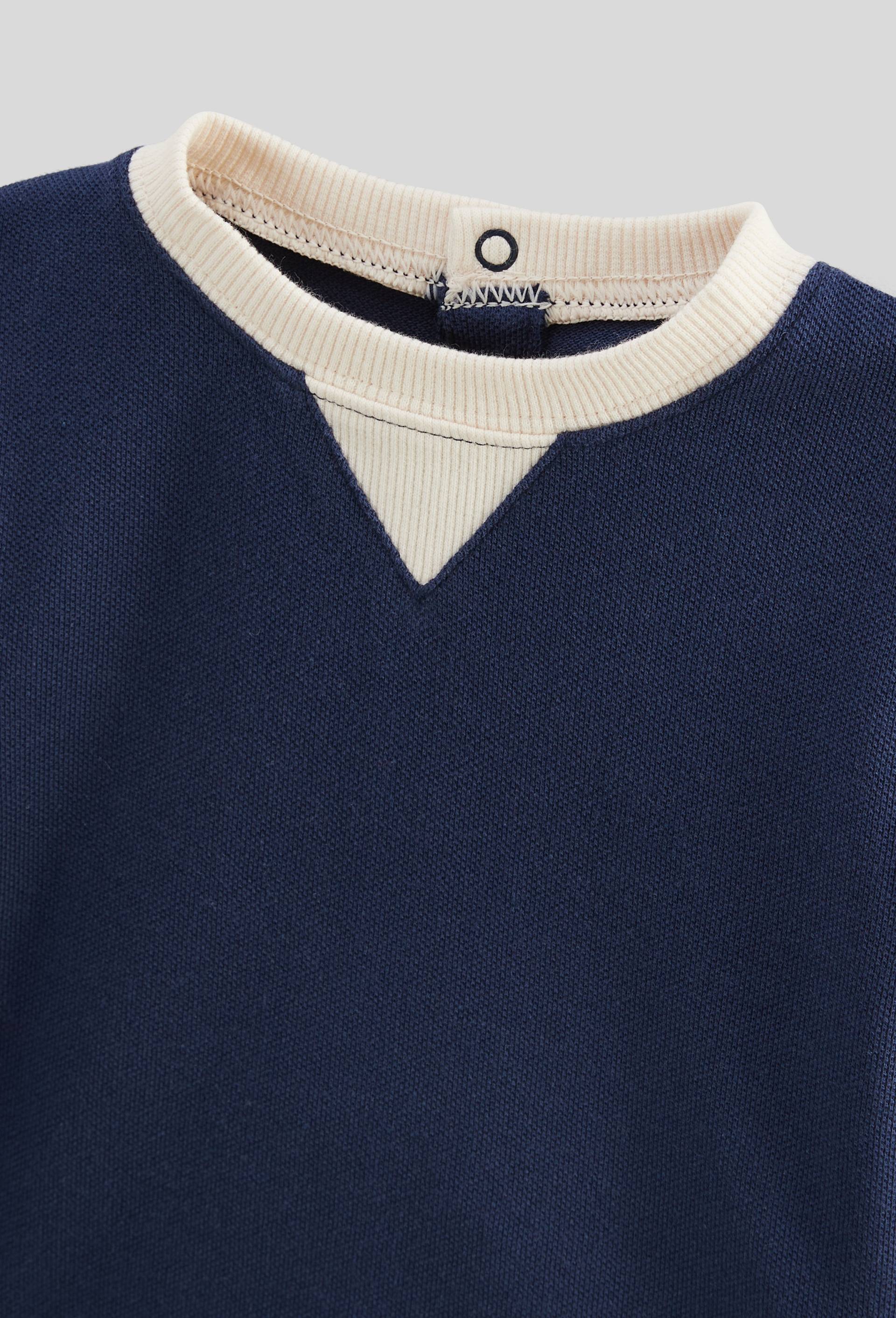 T-shirt manches courtes en piqu&eacute; de coton en coton BIO GOTS, Bleu fonc&eacute;, large image number 3