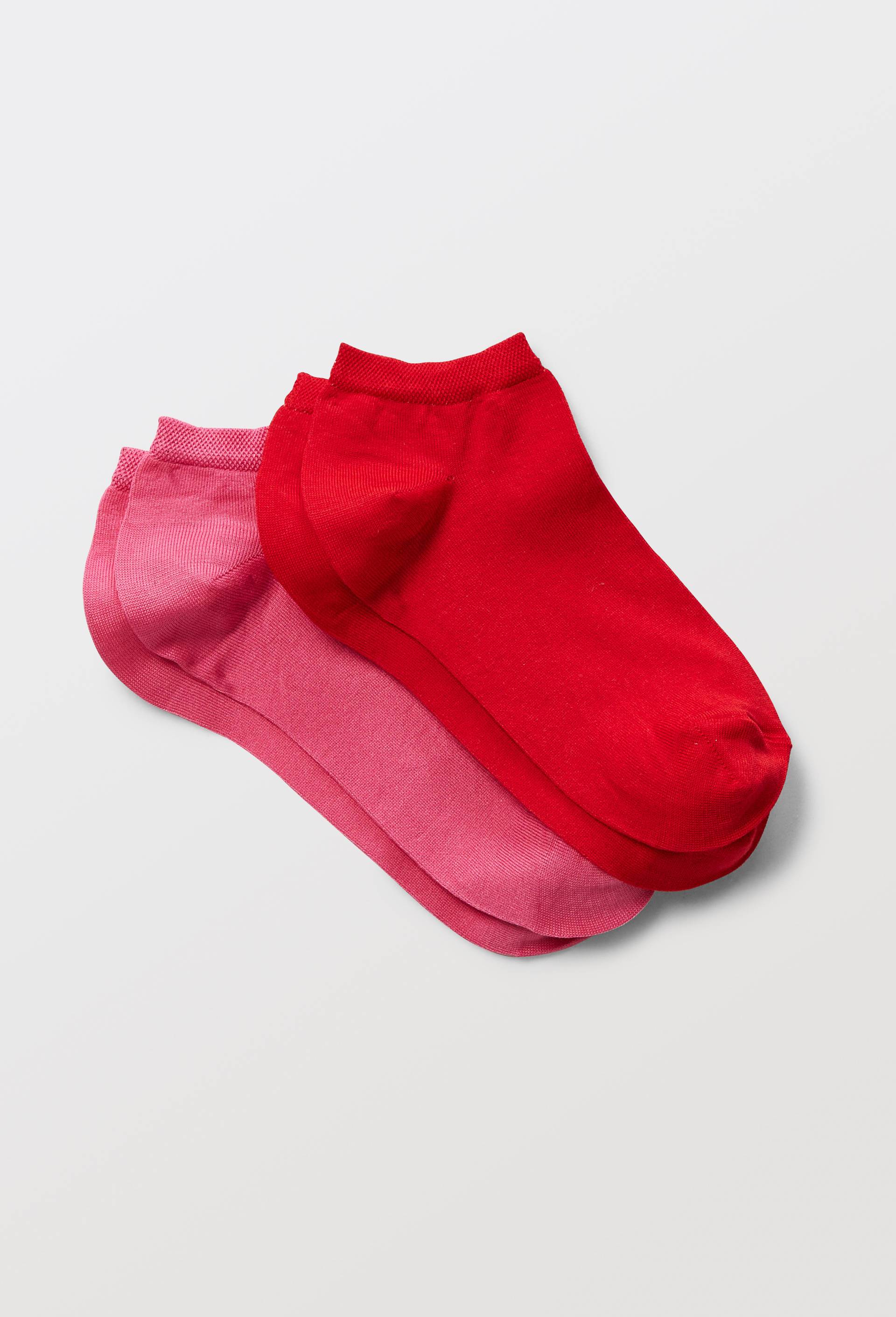 Lot de 2 mini-socquettes en fil d'&eacute;cosse, Rouge, large image number 0
