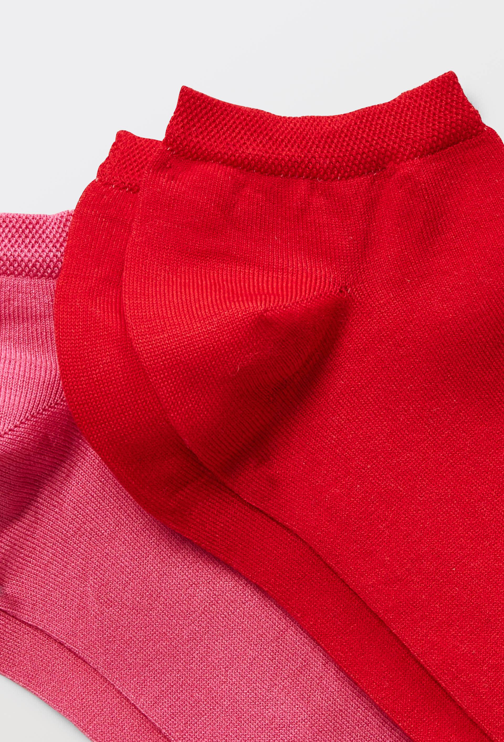 Lot de 2 mini-socquettes en fil d'&eacute;cosse, Rouge, large image number 1