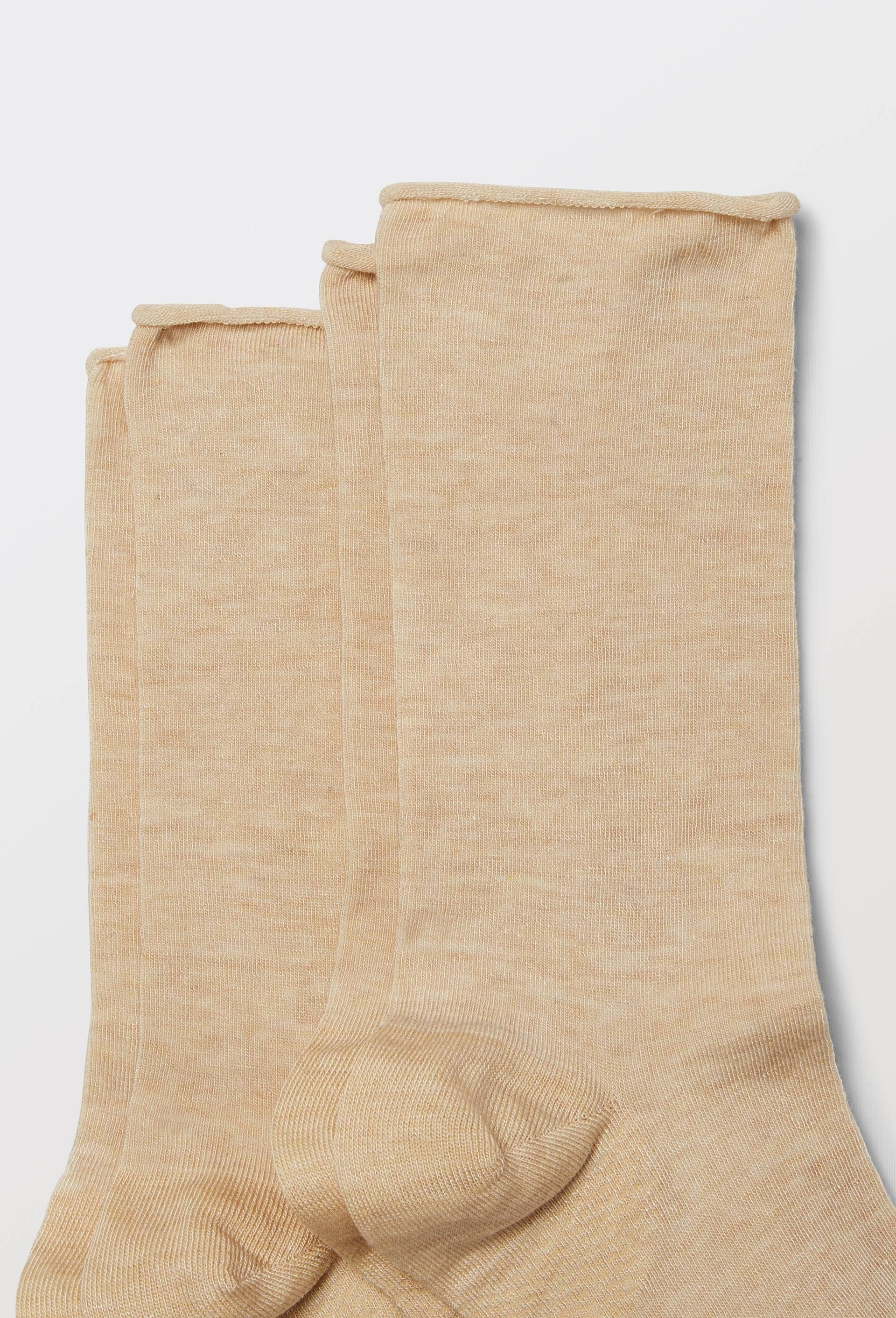 Lot de 2 paires de chaussettes en tencel, Brun, large image number 1