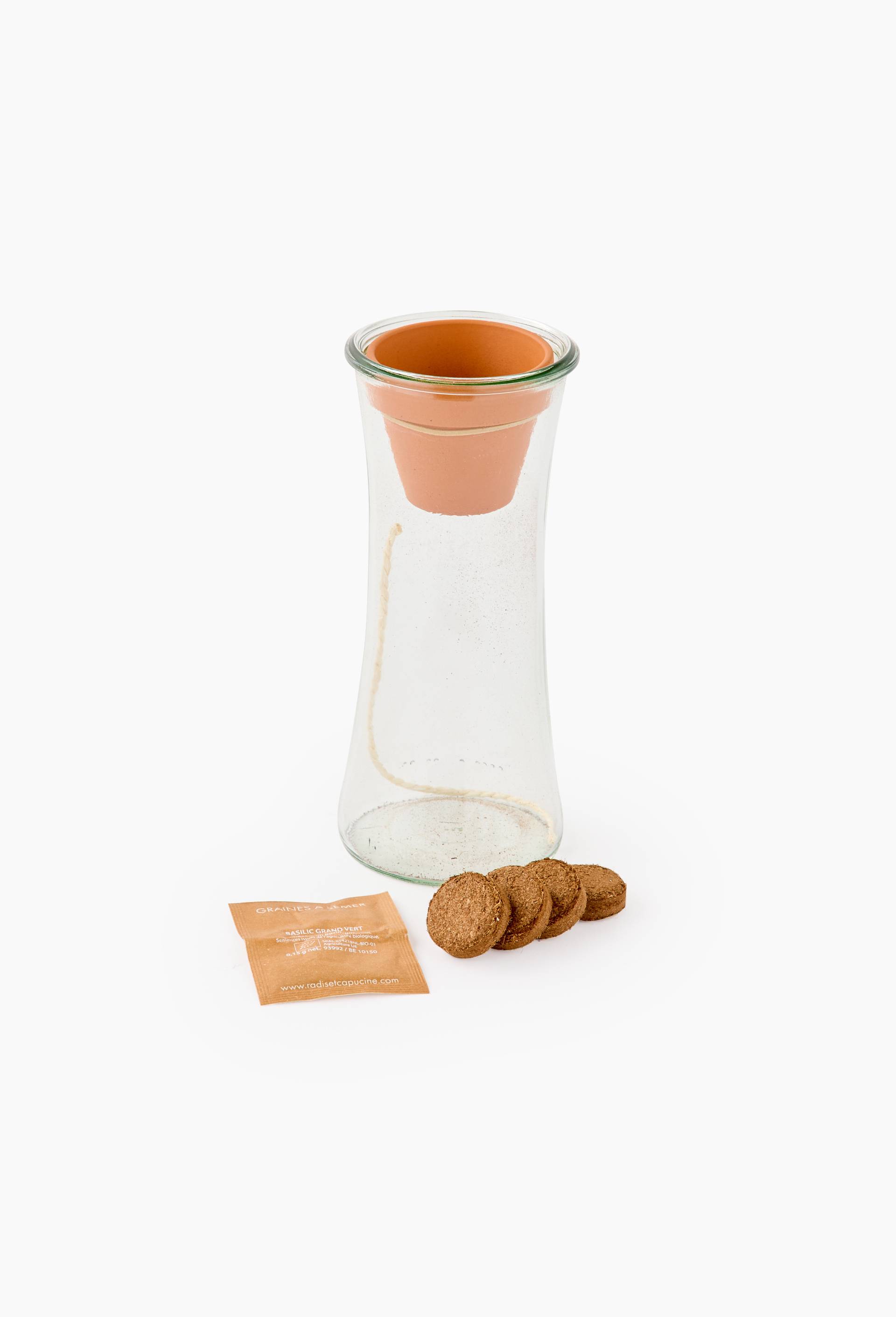 Jardin autonome, basilic, grand pot ,21x9x9 cm, Multicolore, large image number 0.0