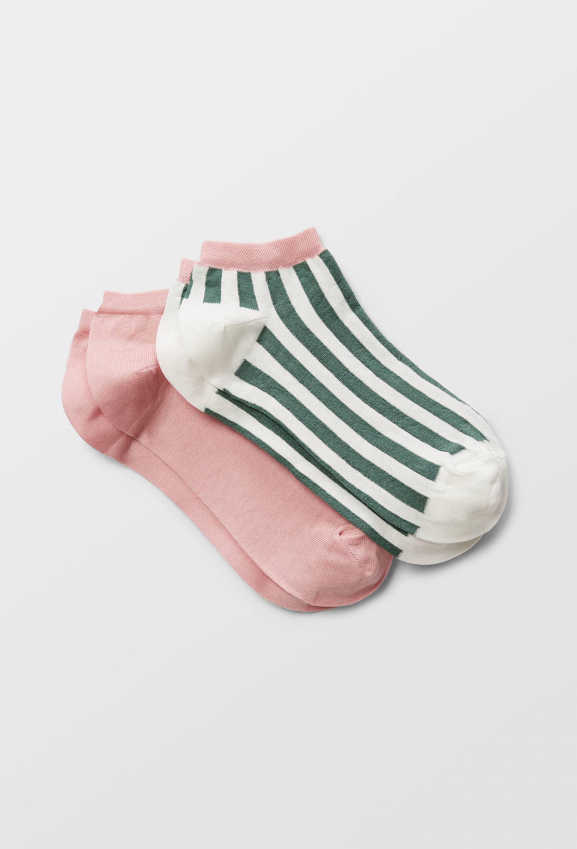 Lot de 2 mini-socquettes en fil d'&eacute;cosse, Vert fonc&eacute;, swatch image