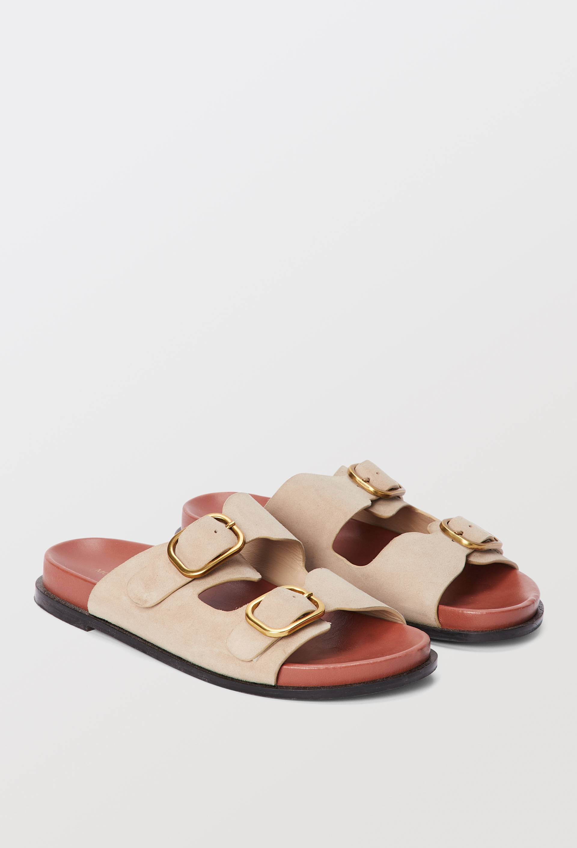 Sandales en cuir, Beige, large image number 1.0