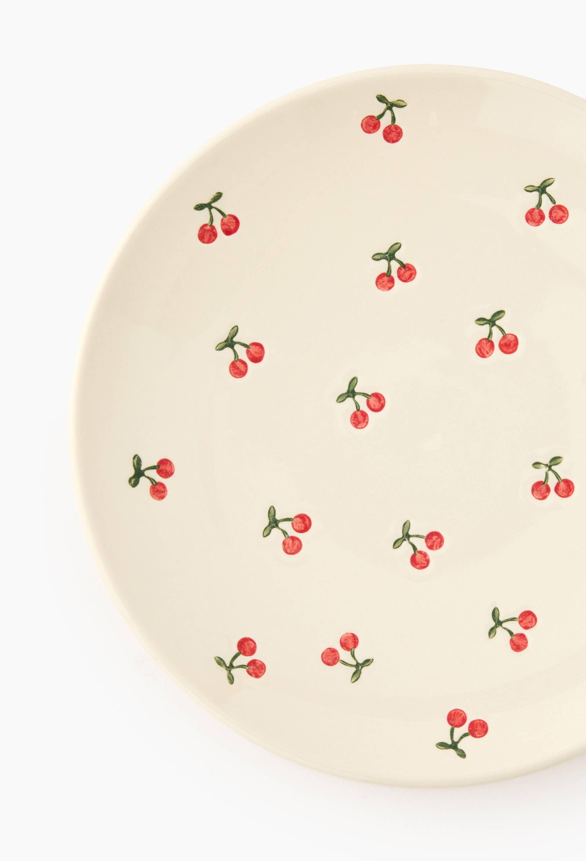Assiette finition imprim&eacute;e, 20cm, Rouge, large image number 1
