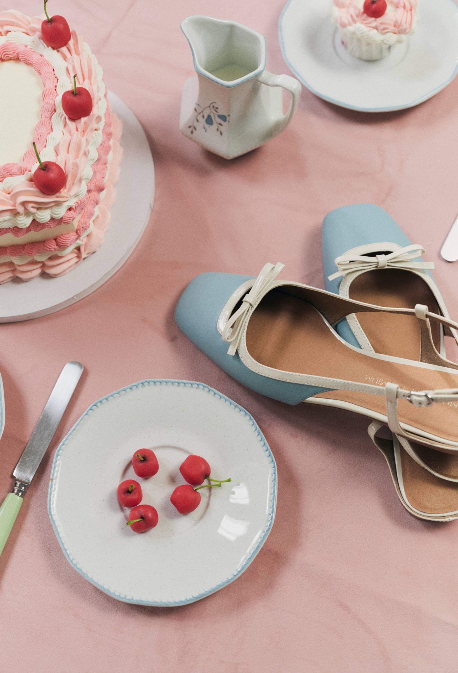 Slingback en cuir, Bleu, large image number 1