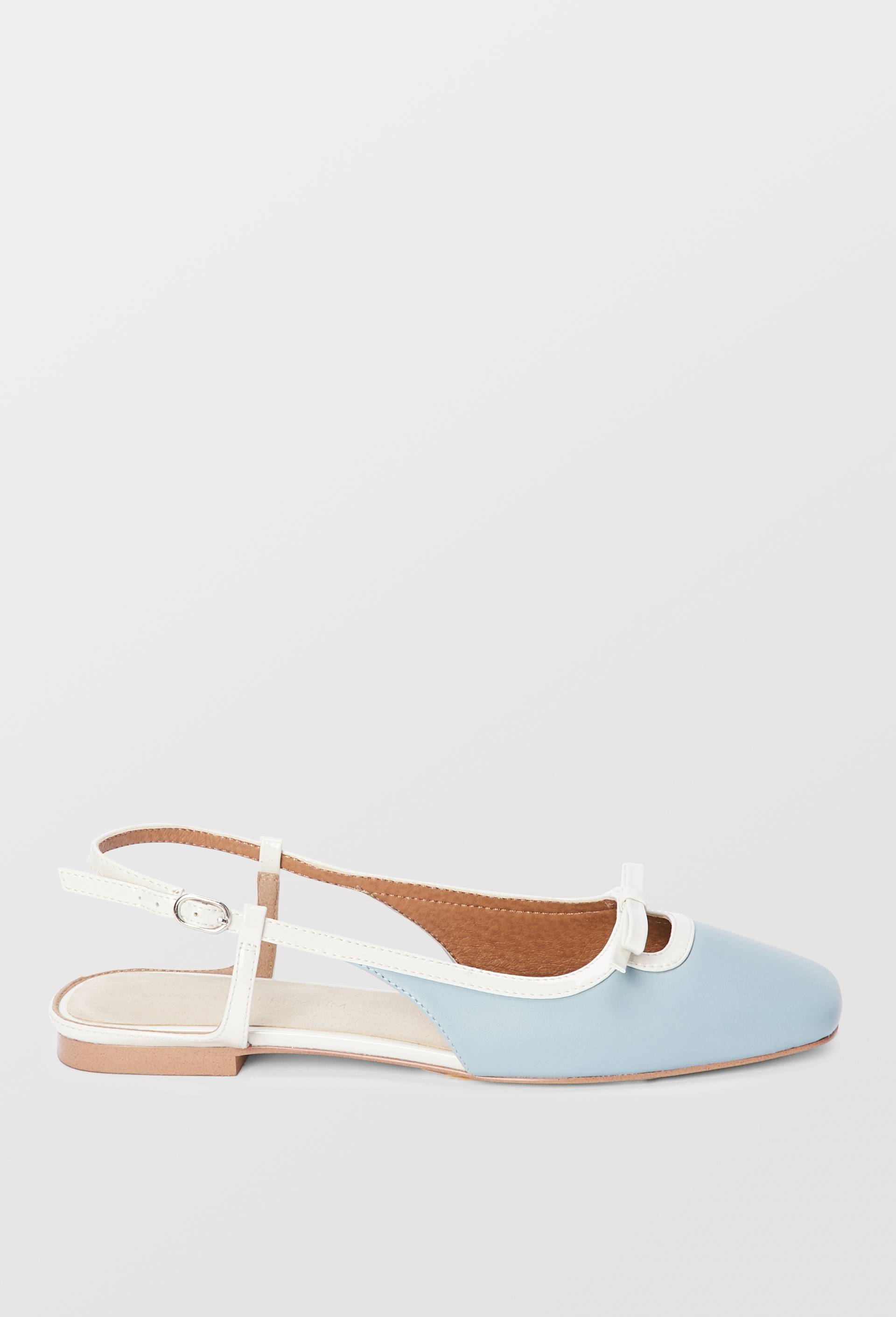 Slingback en cuir, Bleu, large image number 2.0