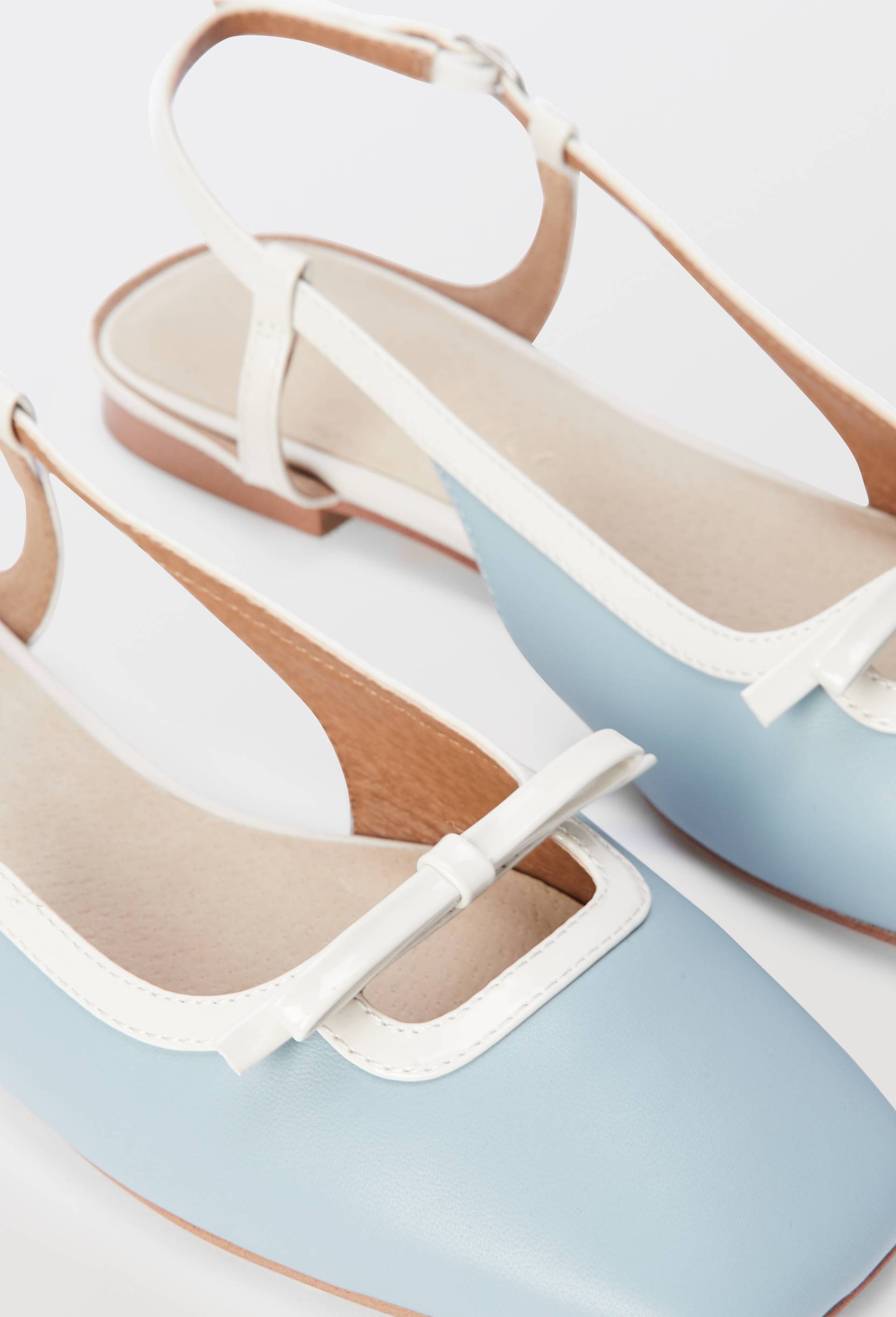 Slingback en cuir, Bleu, large image number 4