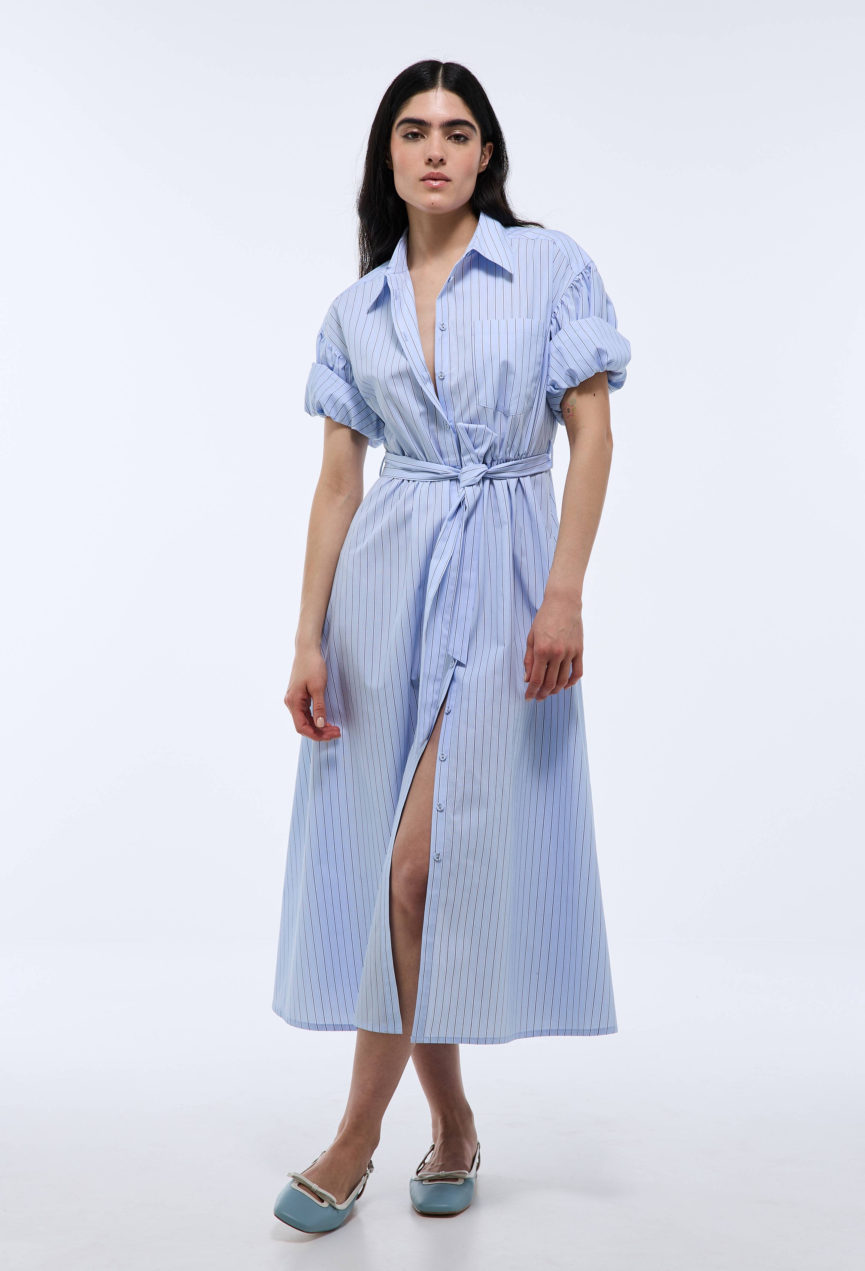 Slingback en cuir, Bleu, large image number 5