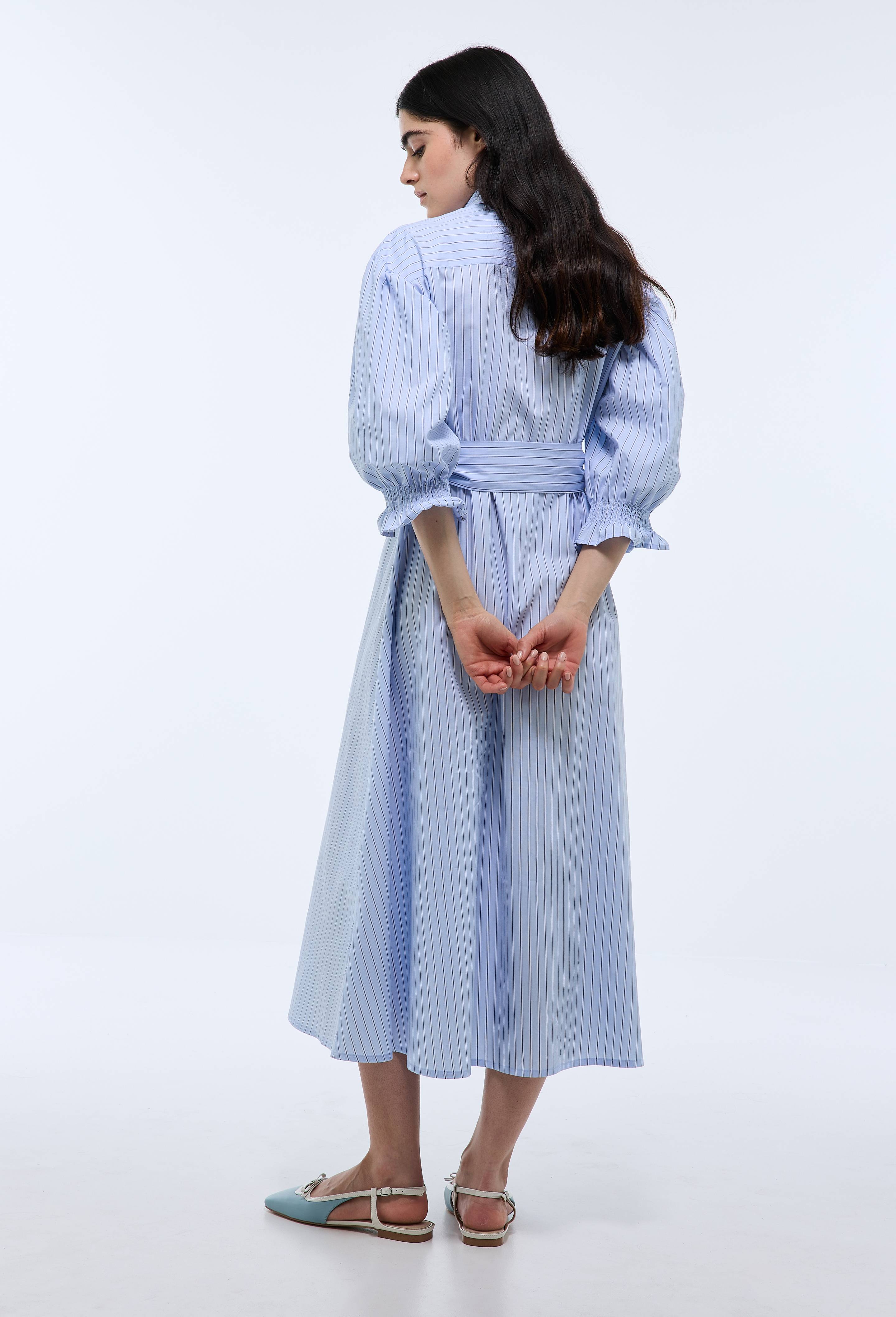 Slingback en cuir, Bleu, large image number 6