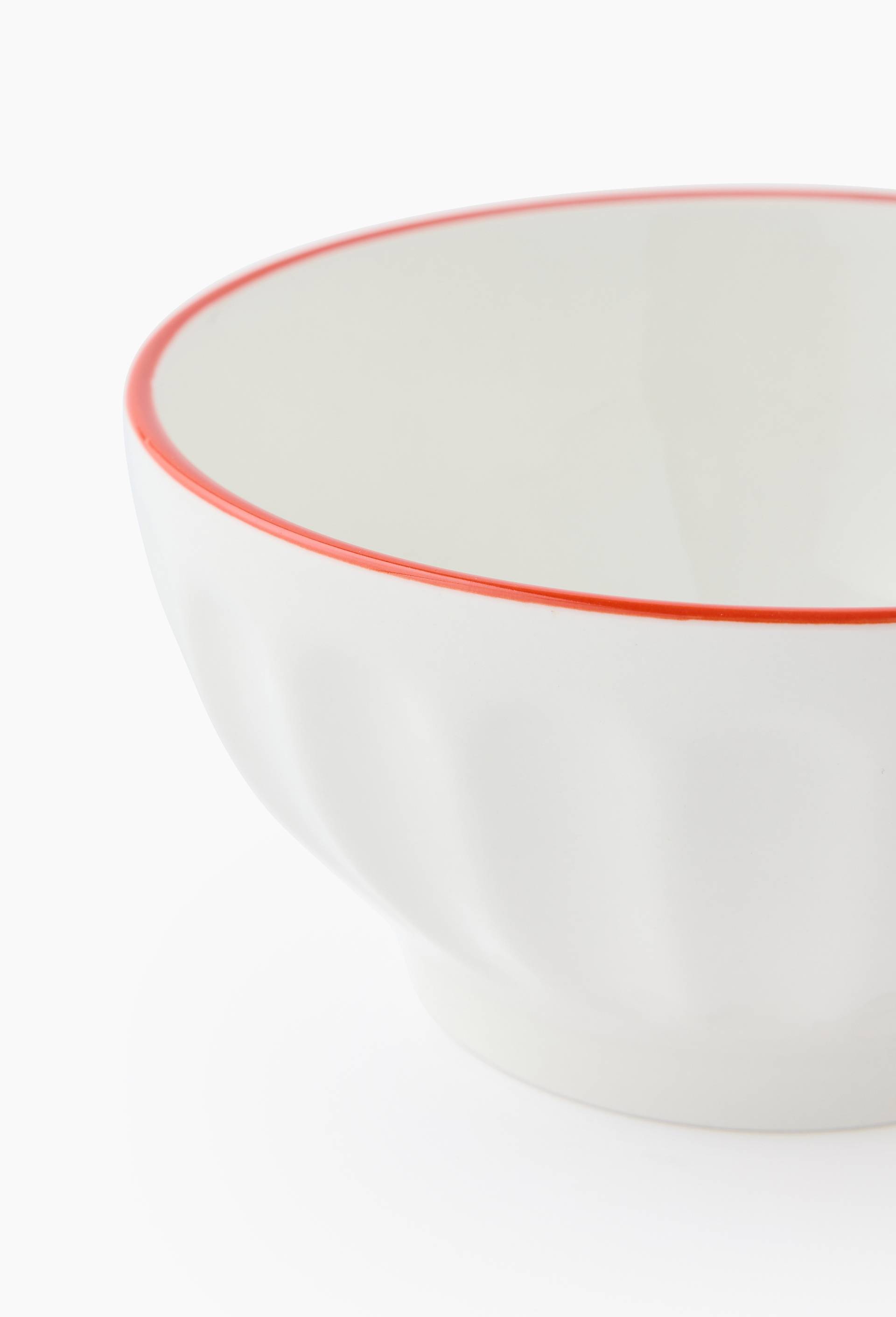 Bol finition liser&eacute;, 13cm, Rouge, large image number 1.0