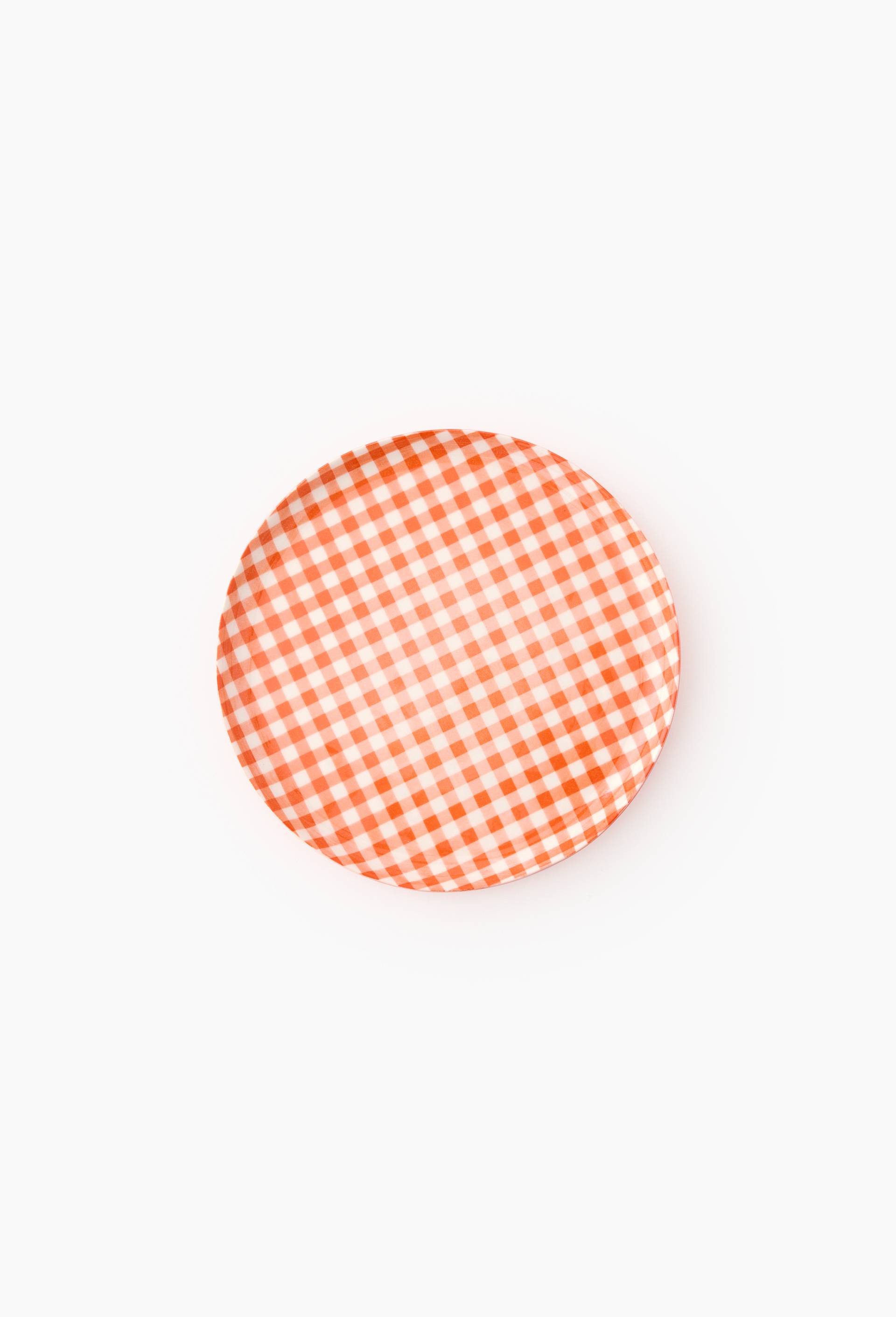 Assiette finition imprim&eacute;e, 20cm, Orange, large image number 0