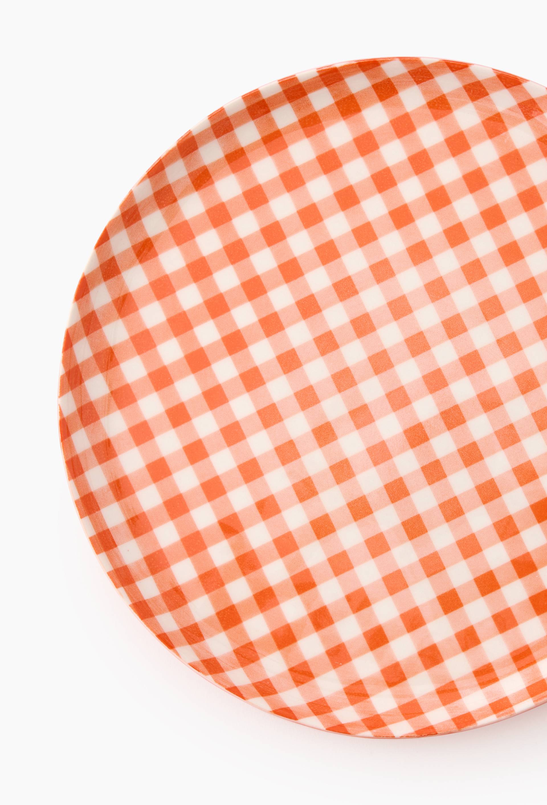 Assiette finition imprim&eacute;e, 20cm, Orange, large image number 1.0