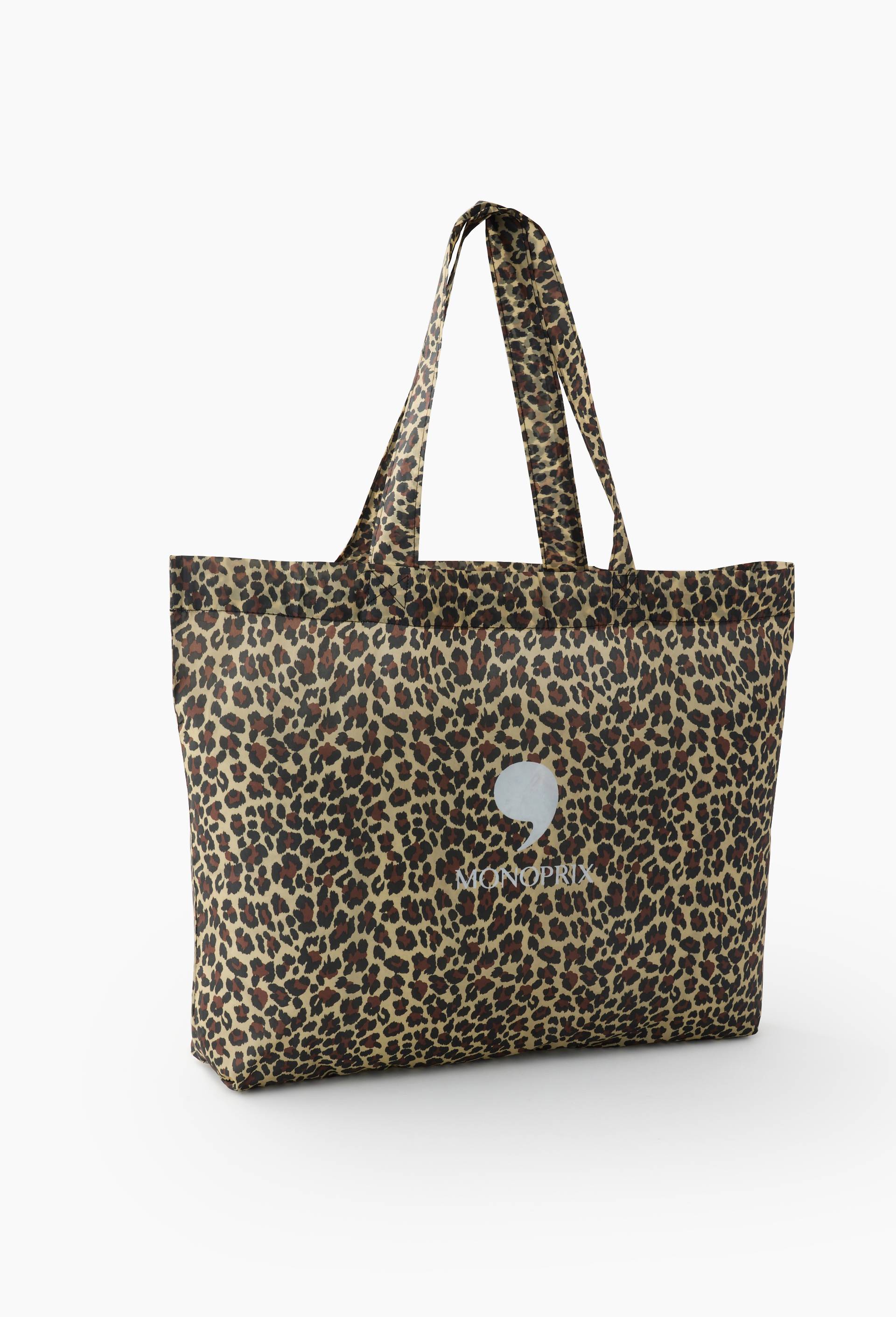 Sac dd xxl imprim&eacute; l&eacute;opard, 52x12x45cm, polyester recycl&eacute;, Multicolore, large image number 0.0