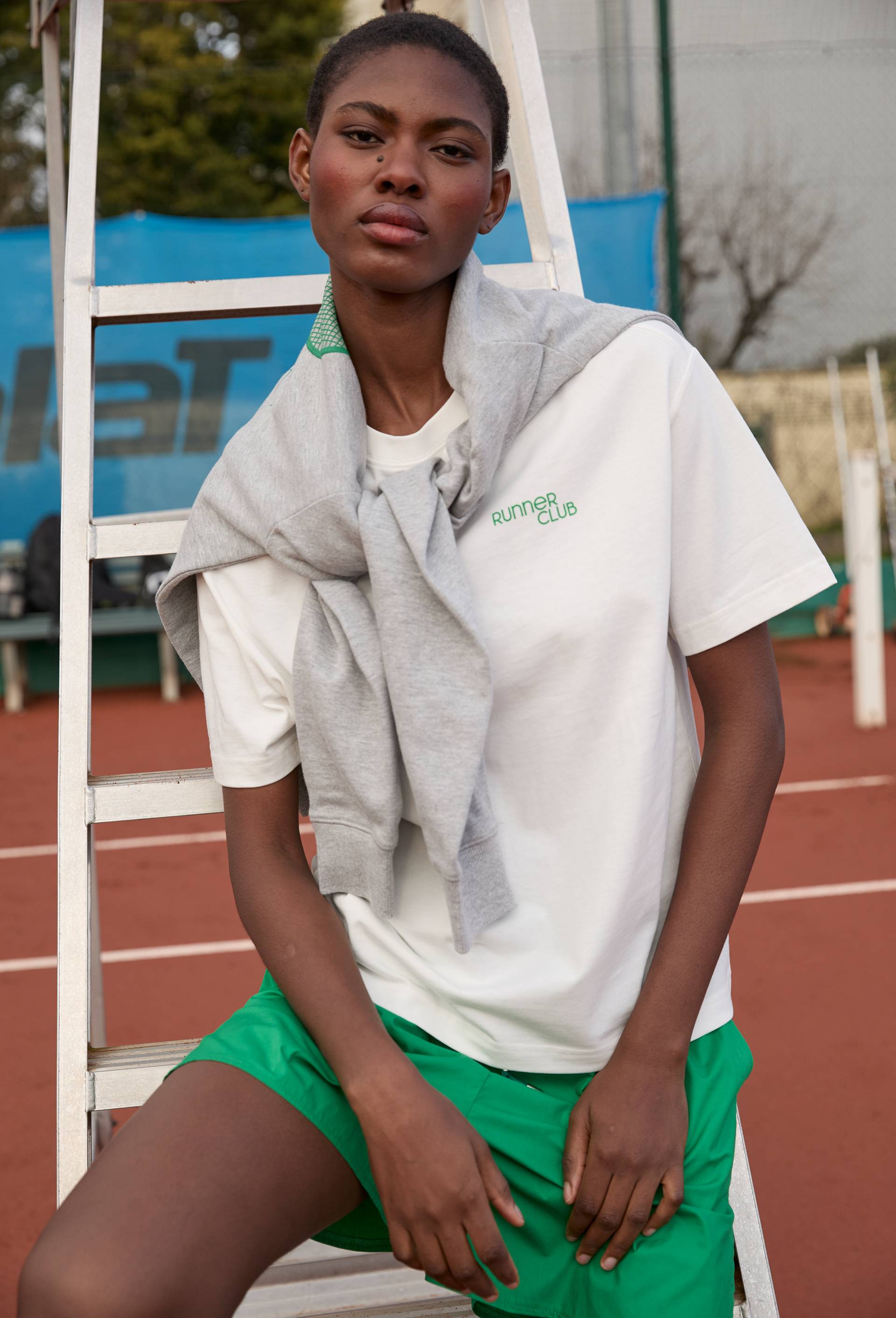 T-shirt manches courtes imprim&eacute; au dos en coton BIO GOTS, Ecru, large image number 1.0