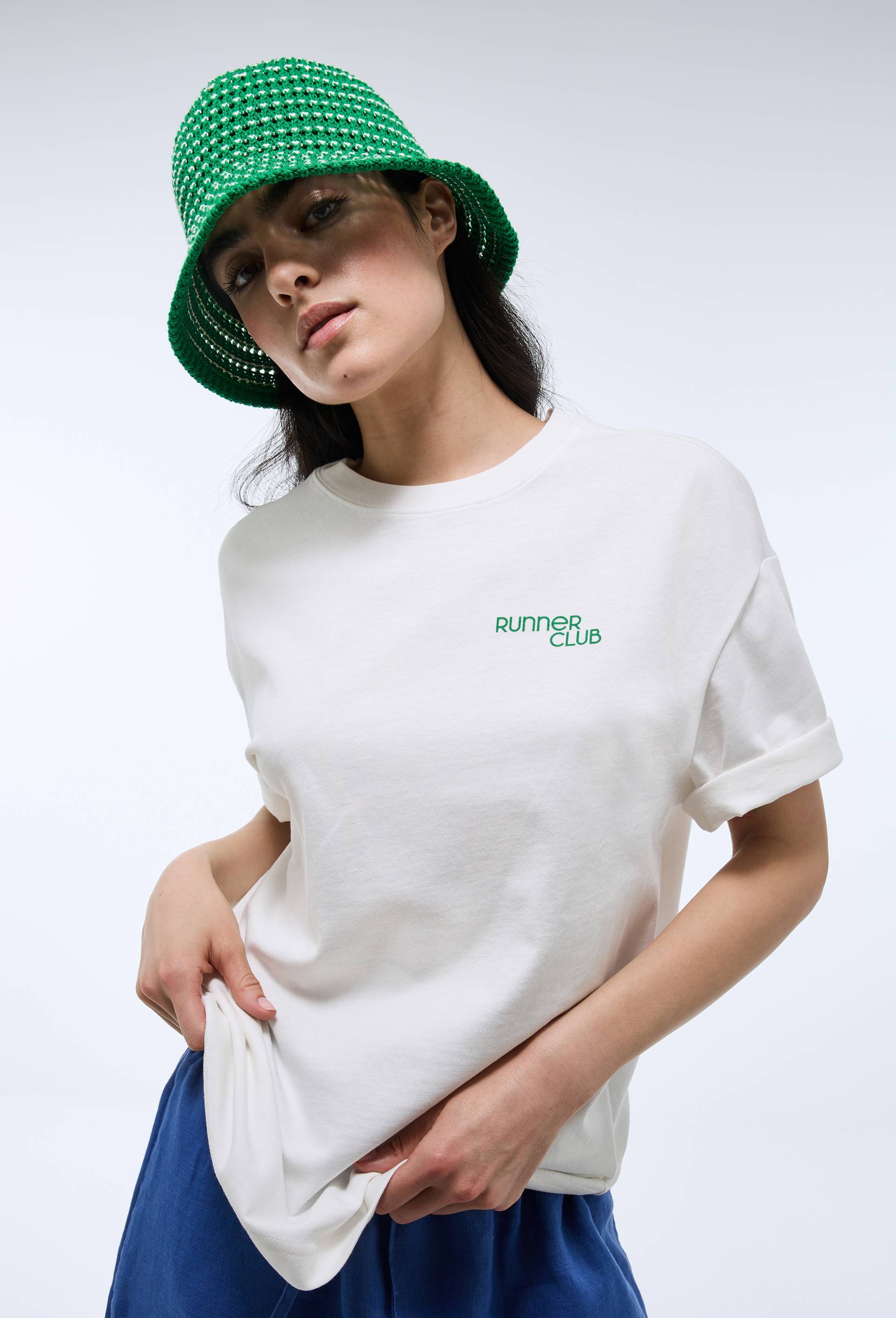 T-shirt manches courtes imprim&eacute; au dos en coton BIO GOTS, Ecru, large image number 2.0