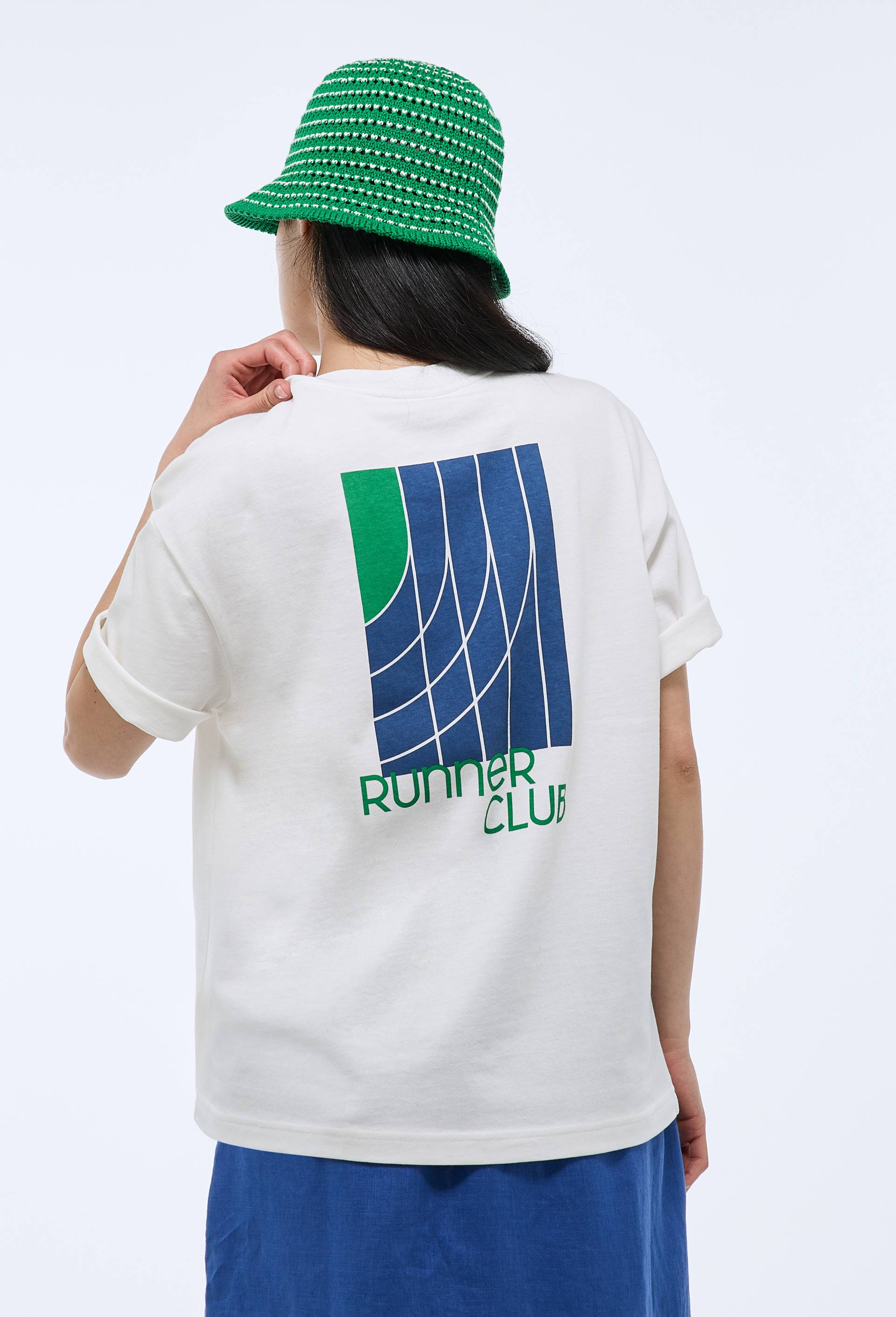 T-shirt manches courtes imprim&eacute; au dos en coton BIO GOTS, Ecru, large image number 3