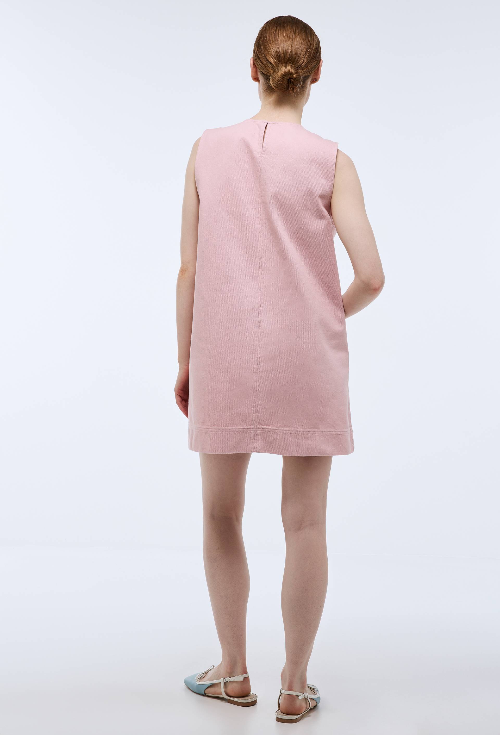 Robe courte en denim en coton BIO GOTS, Rose, large image number 3.0