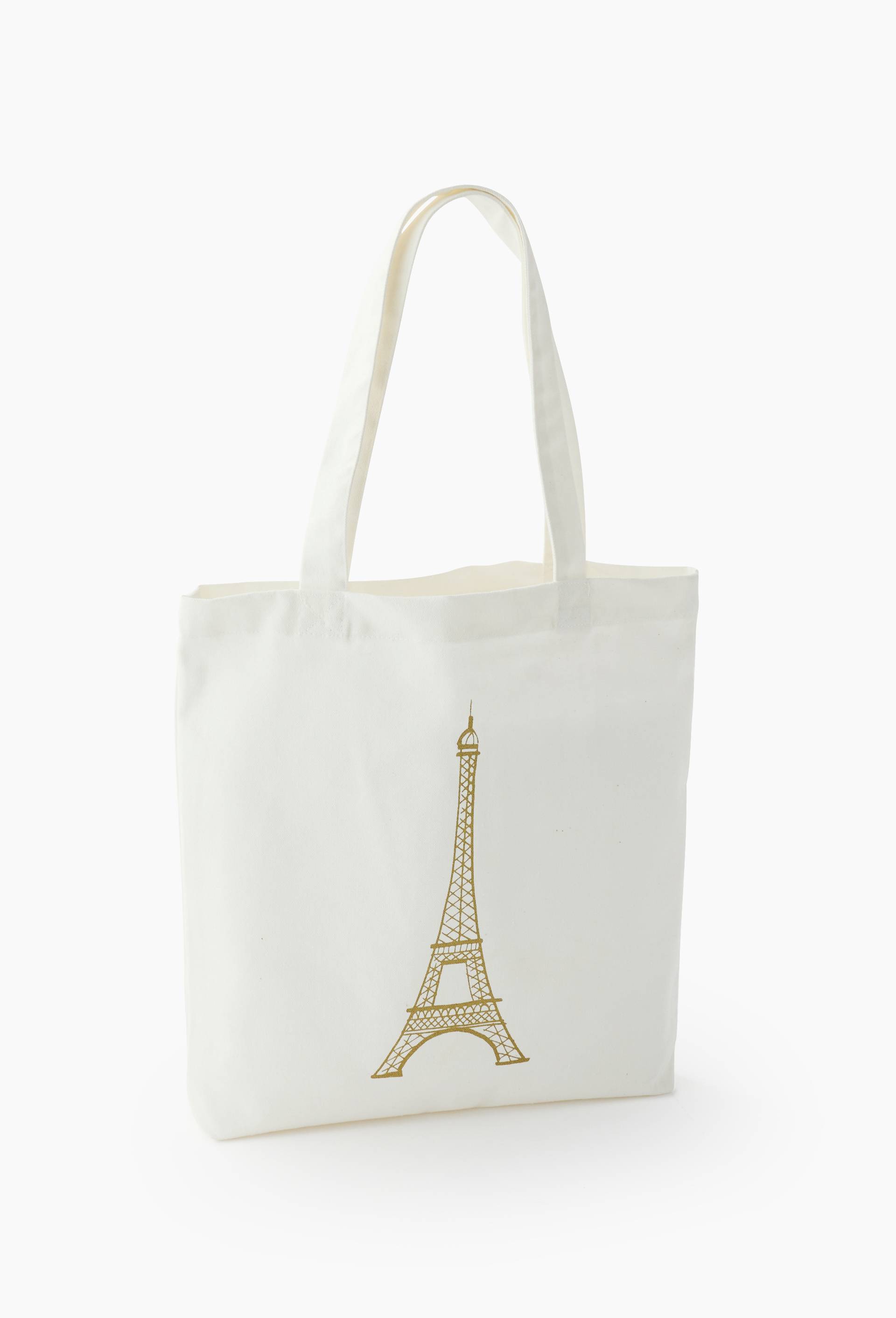 Sac tour Eiffel, coton bio,39x40cm, Blanc, large image number 0