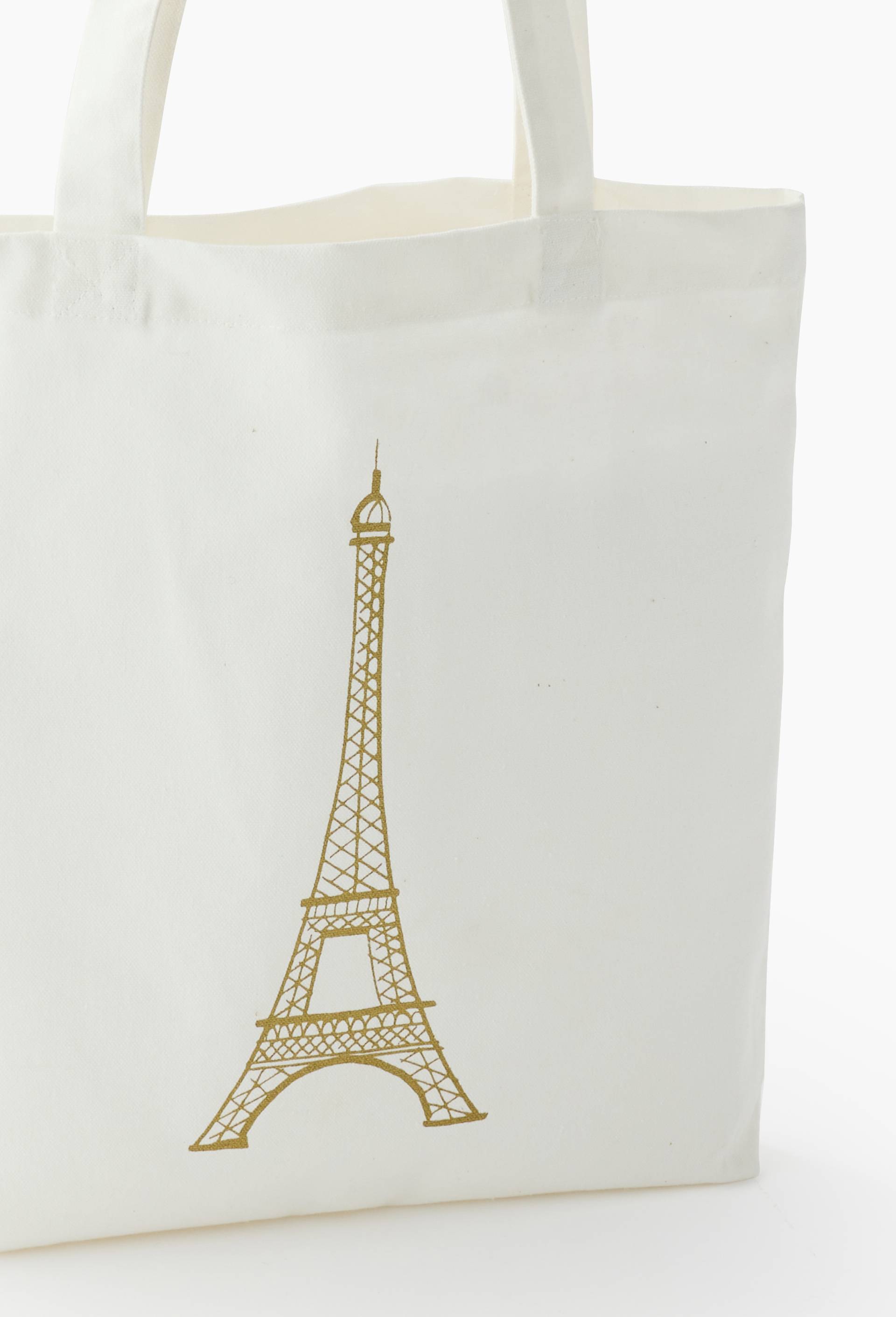 Sac tour Eiffel, coton bio,39x40cm, Blanc, large image number 1.0