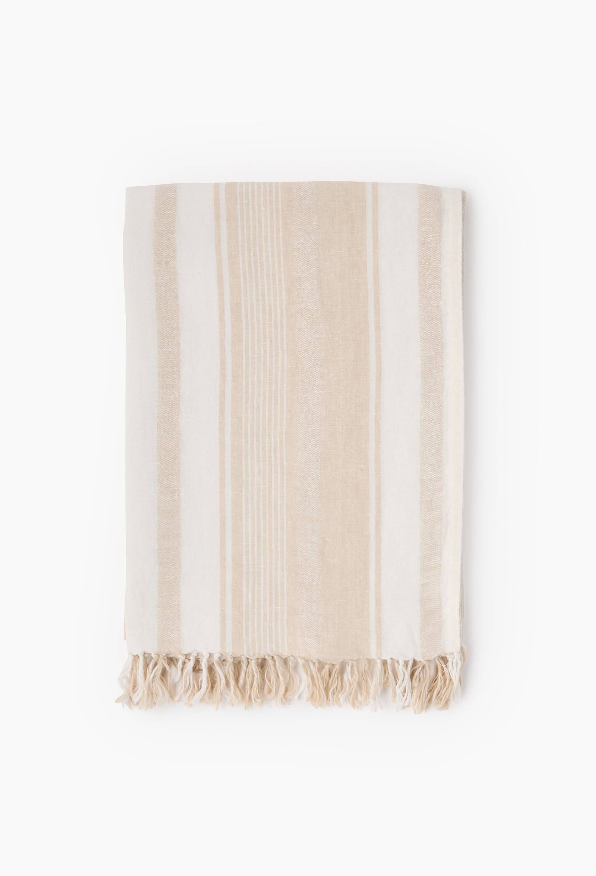 Fouta, 100x180cm, 100% lin, Beige, large image number 0.0