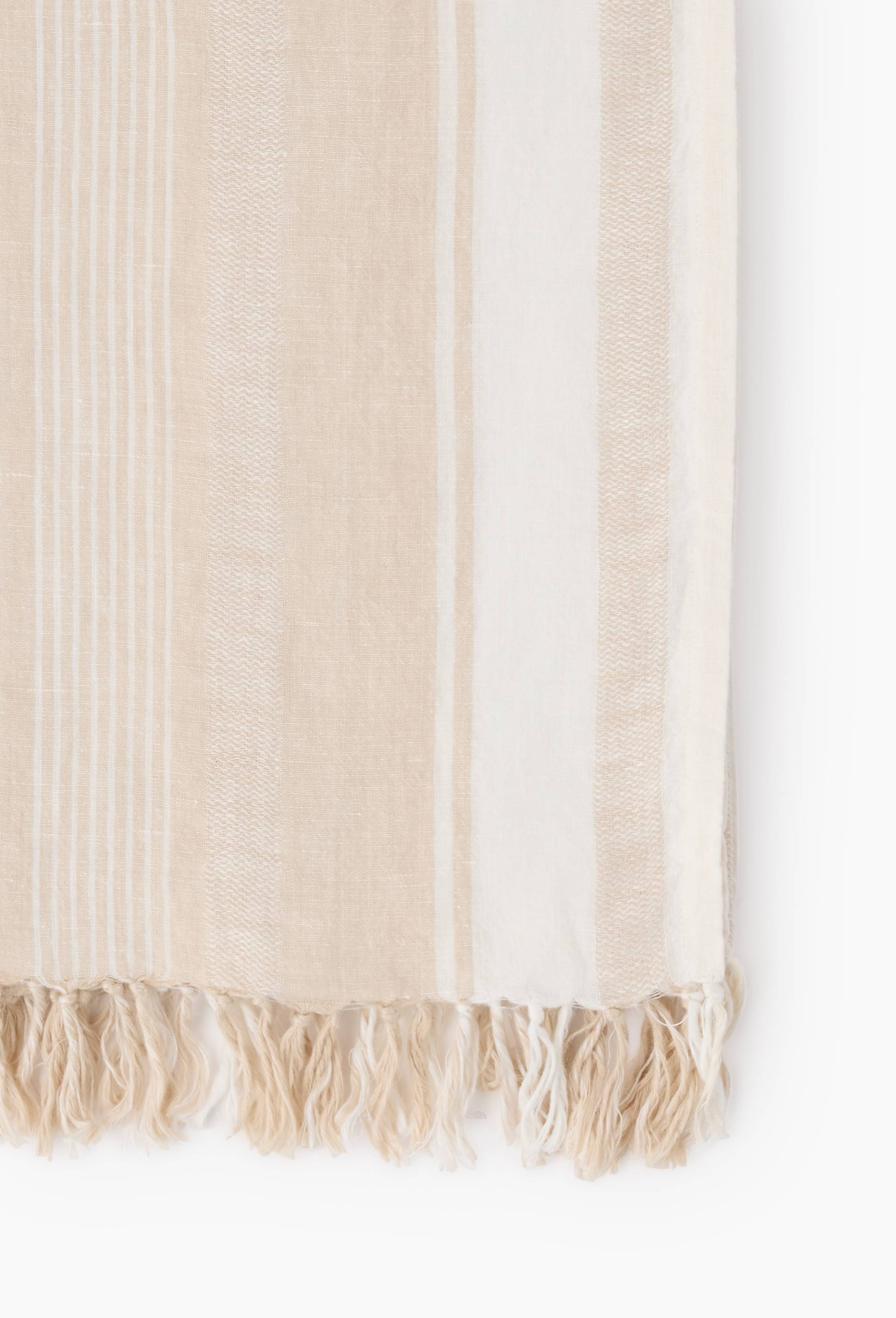 Fouta, 100x180cm, 100% lin, Beige, large image number 1