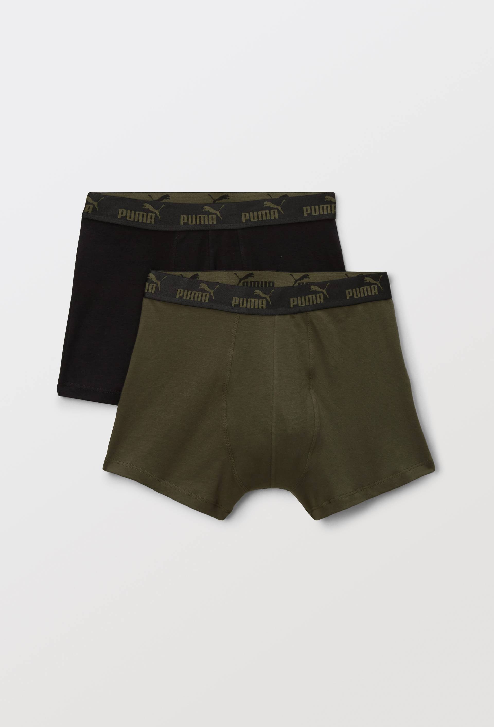 Lot de 2 boxers en coton PUMA, Vert foncé, swatch image