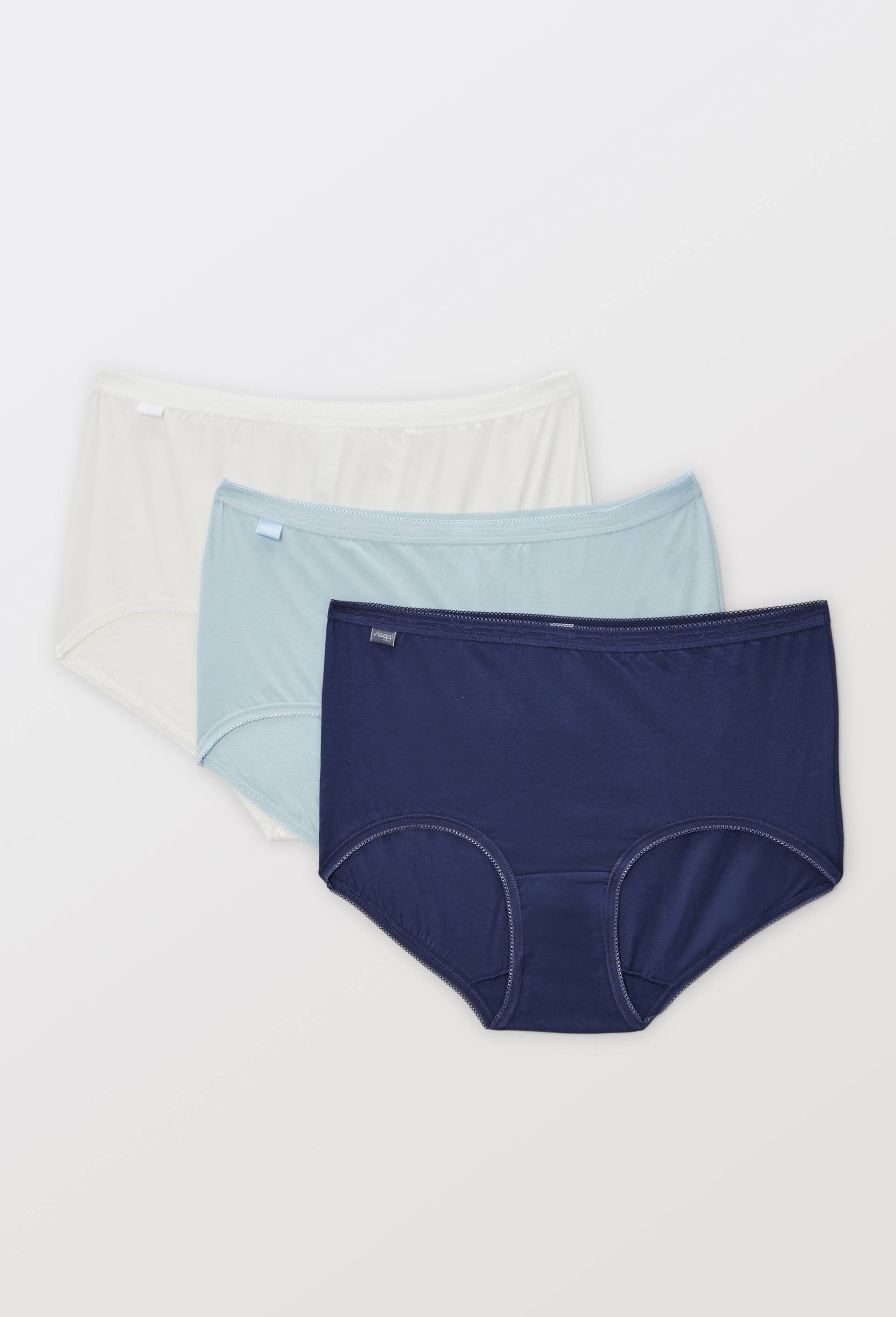 Lot de 3 culottes midi en coton Sloggi, Bleu clair, large image number 0