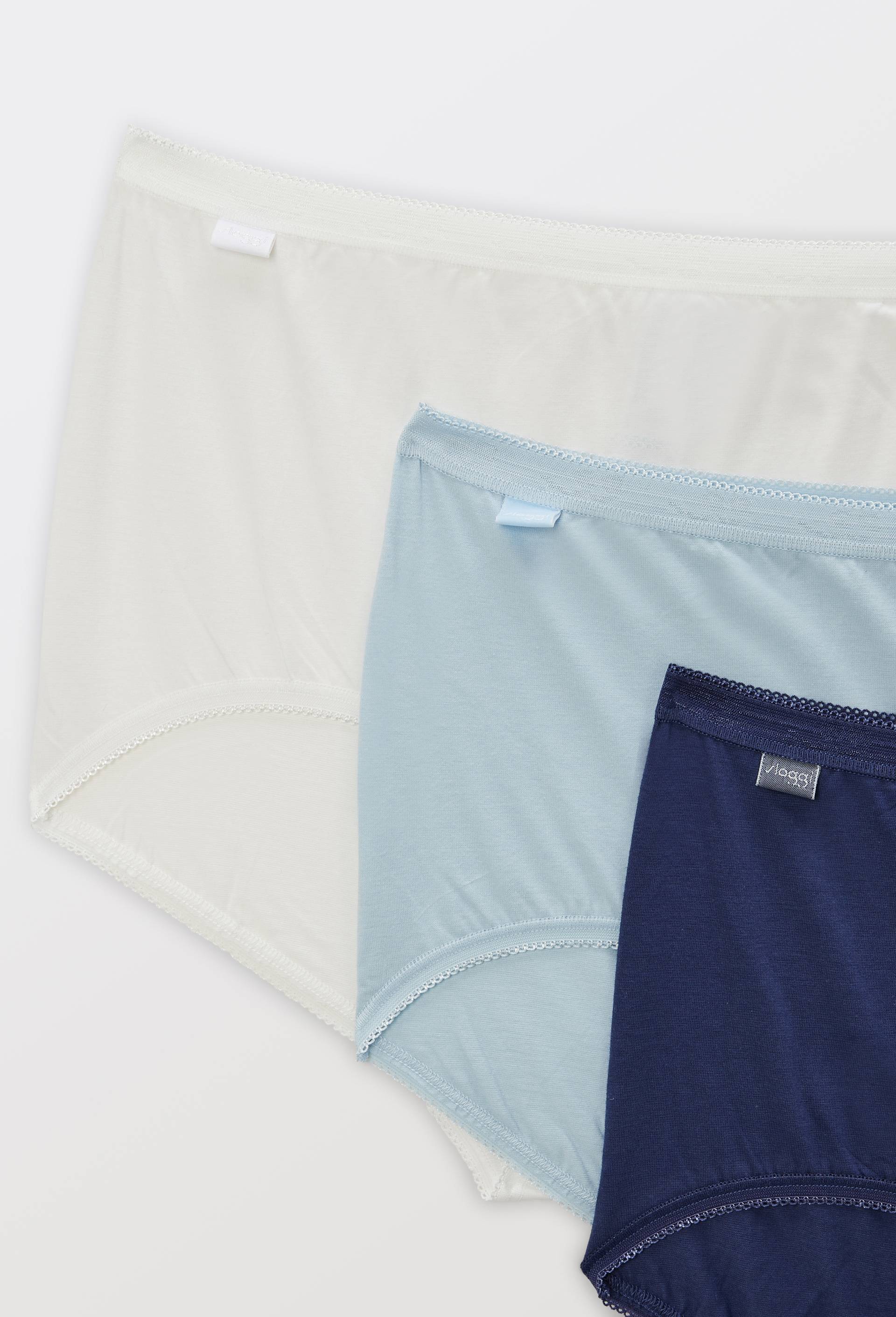 Lot de 3 culottes midi en coton Sloggi, Bleu clair, large image number 2