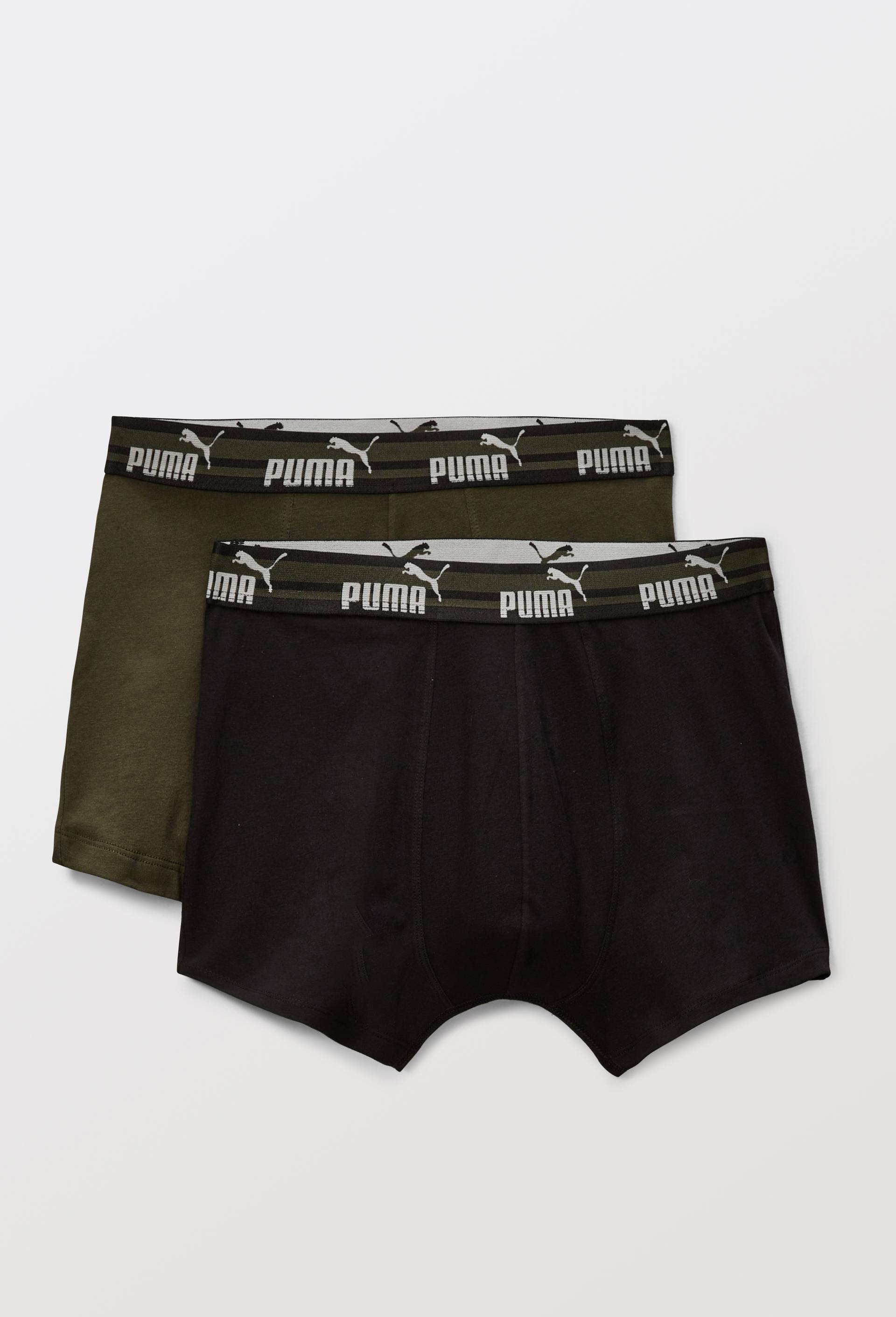 Lot de 2 boxers en coton PUMA, Vert fonc&eacute;, large image number 0