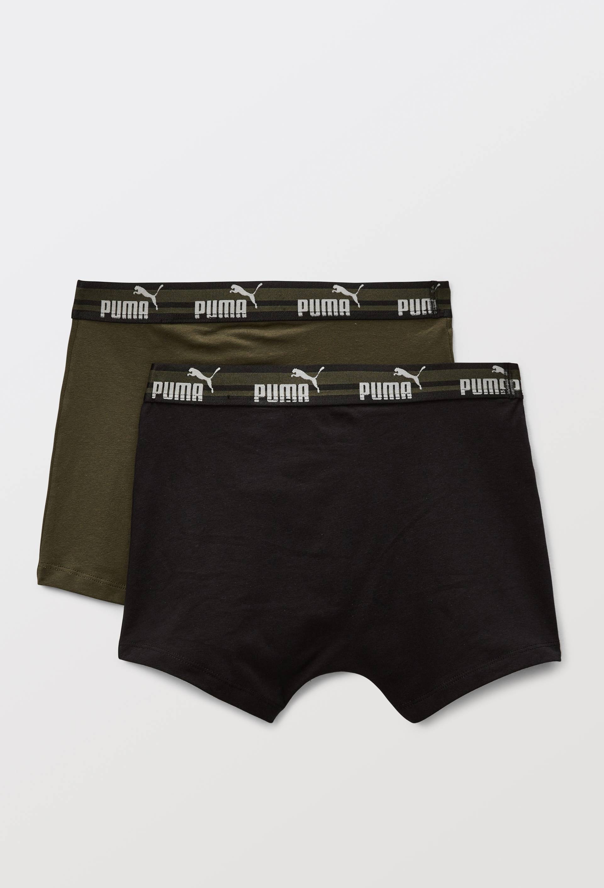 Lot de 2 boxers en coton PUMA, Vert fonc&eacute;, large image number 1
