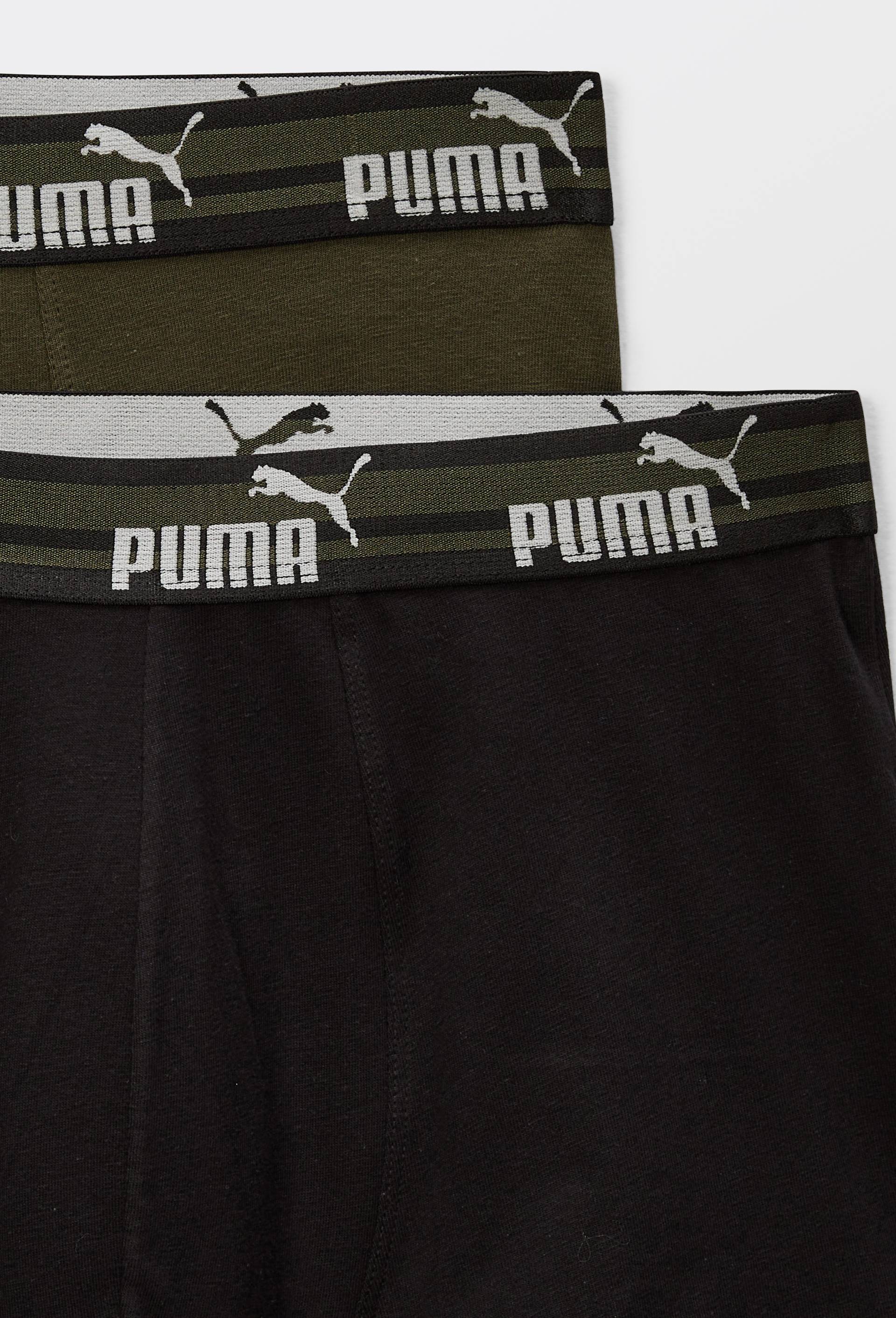 Lot de 2 boxers en coton PUMA, Vert fonc&eacute;, large image number 2.0