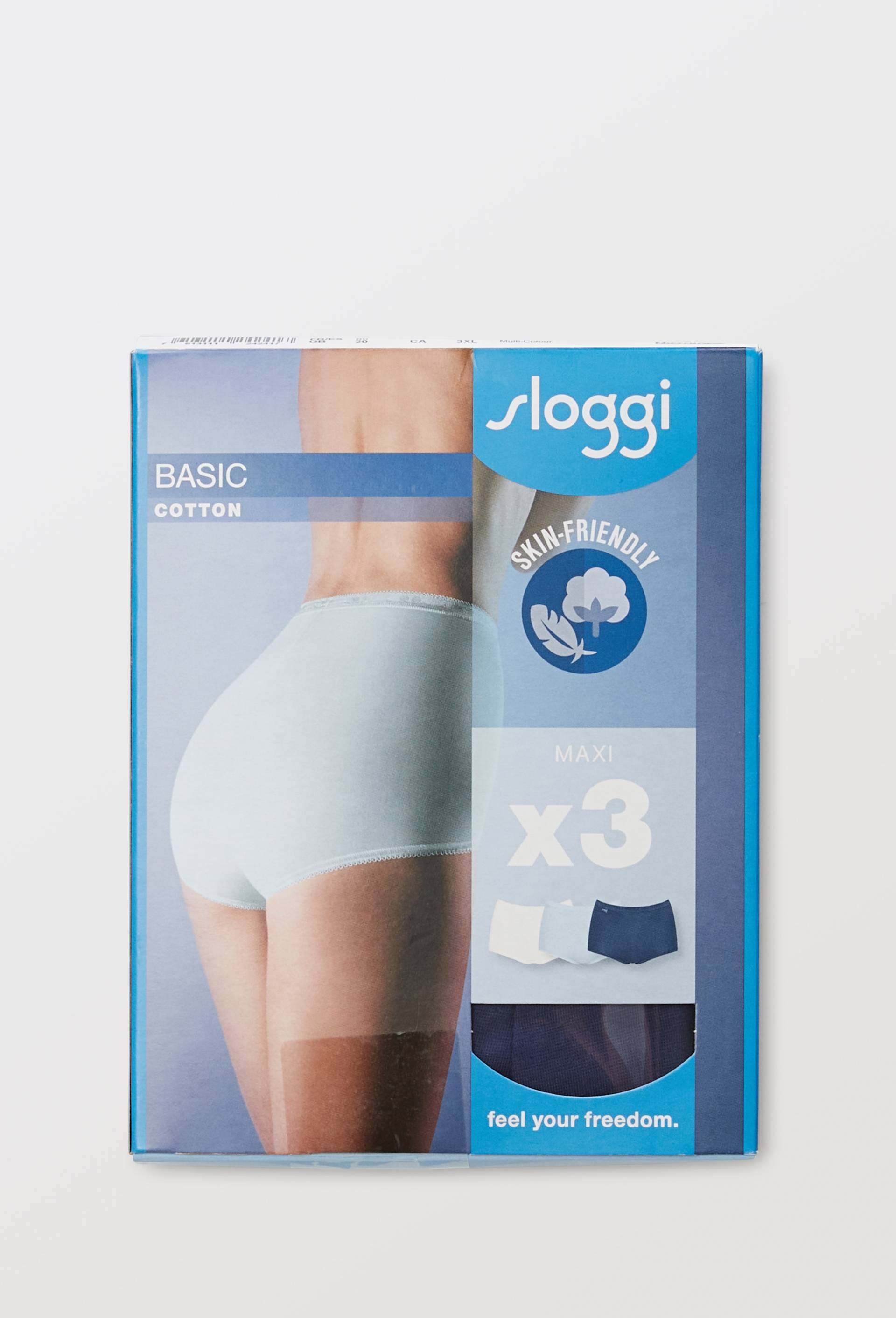 Lot de 3 culottes maxi en coton Sloggi, Bleu clair, large image number 3