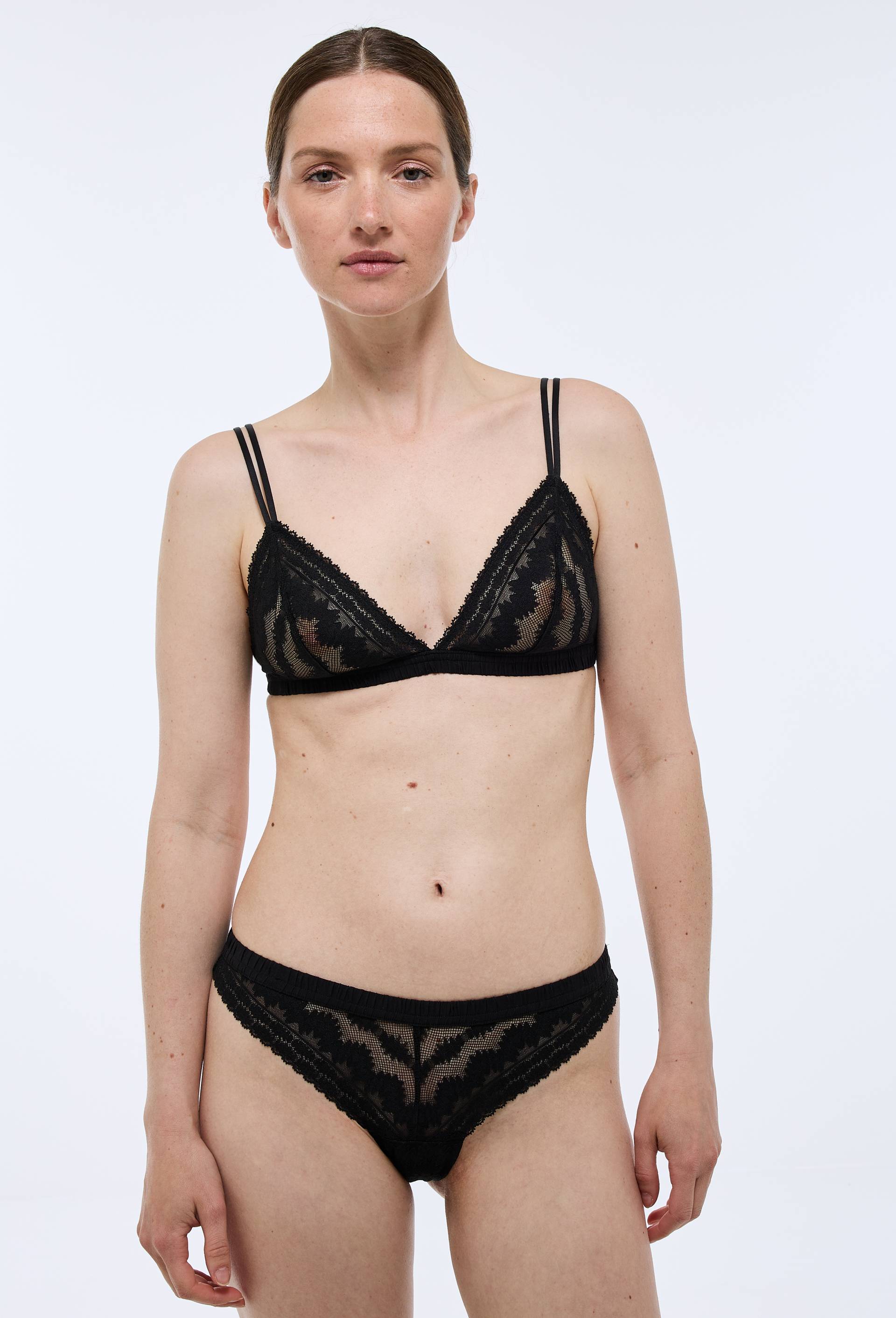 Soutien-gorge triangle IMANY en dentelle, Noir, large image number 0