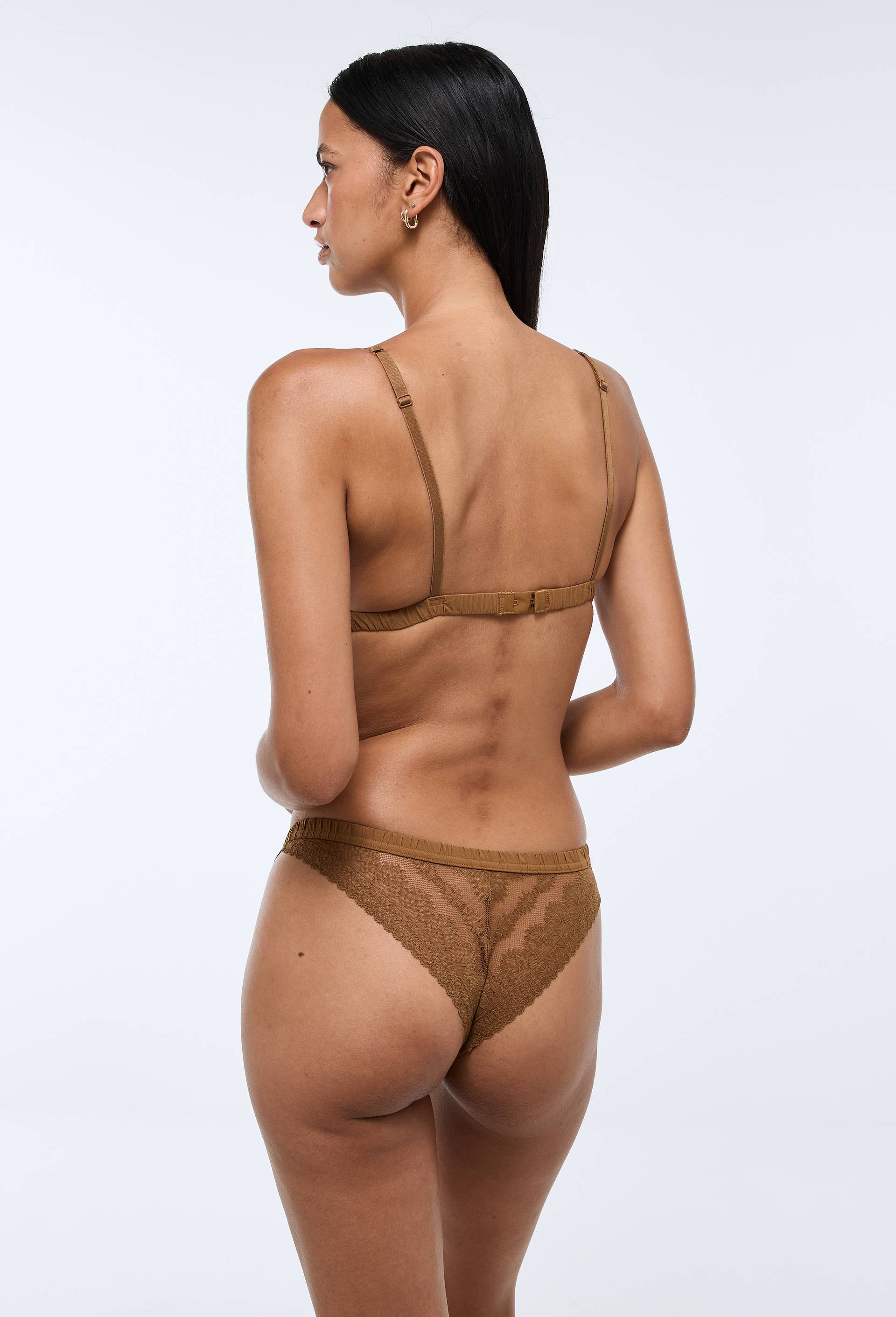 Tanga IMANY en dentelle, Beige, large image number 1