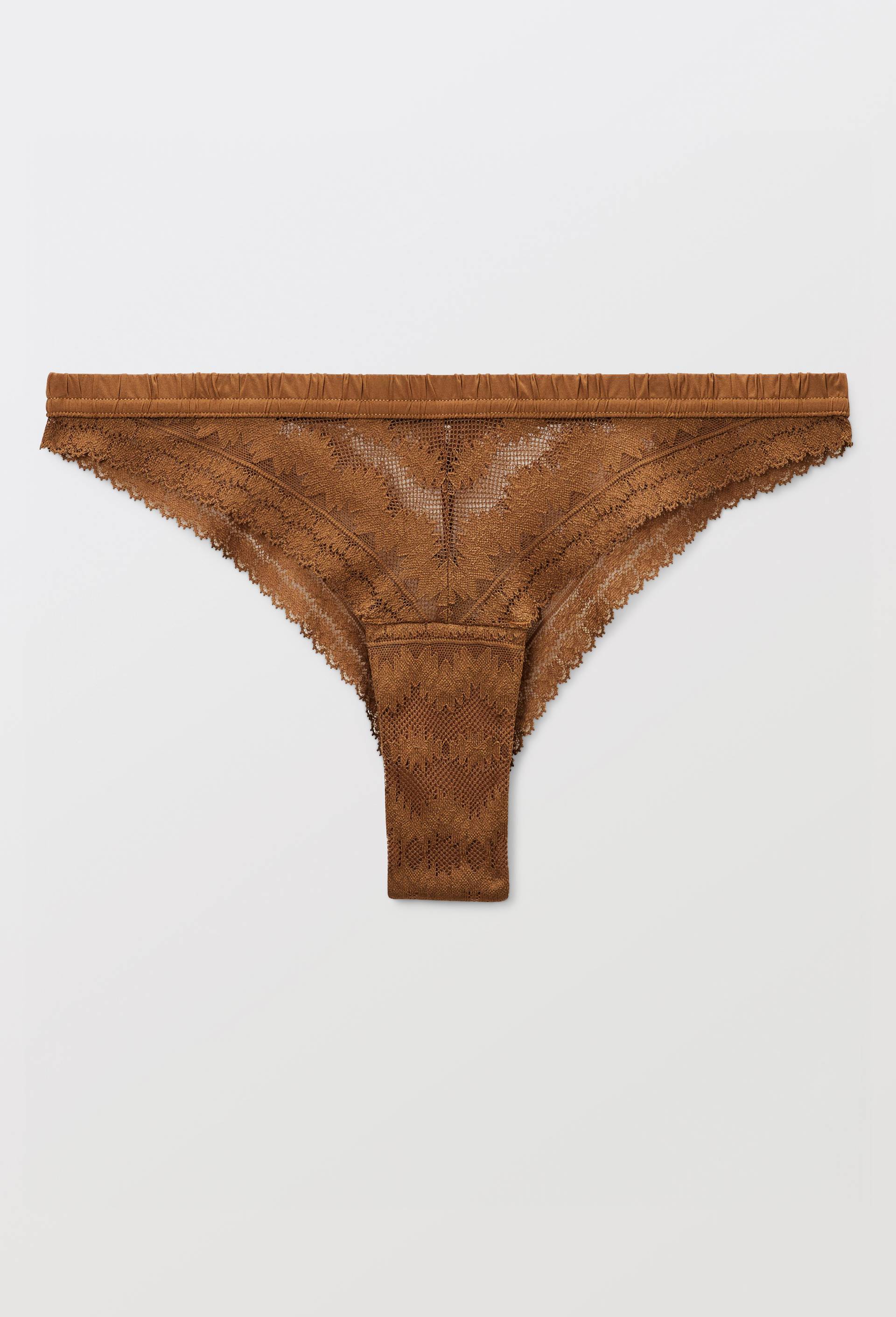 Tanga IMANY en dentelle, Beige, large image number 2