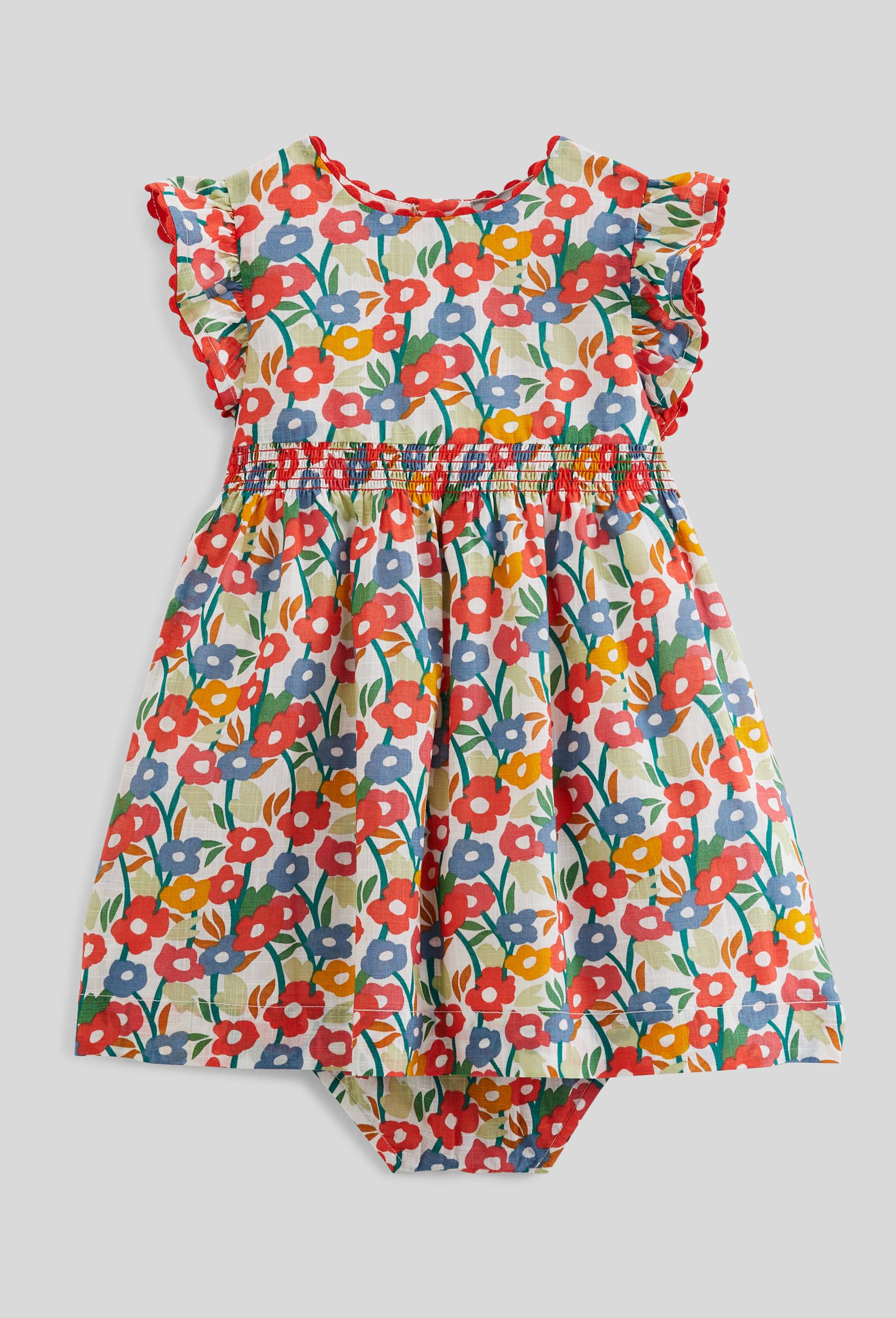 Robe avec bloomer imprimés en coton BIO GOTS, Ecru, large image number 2.0