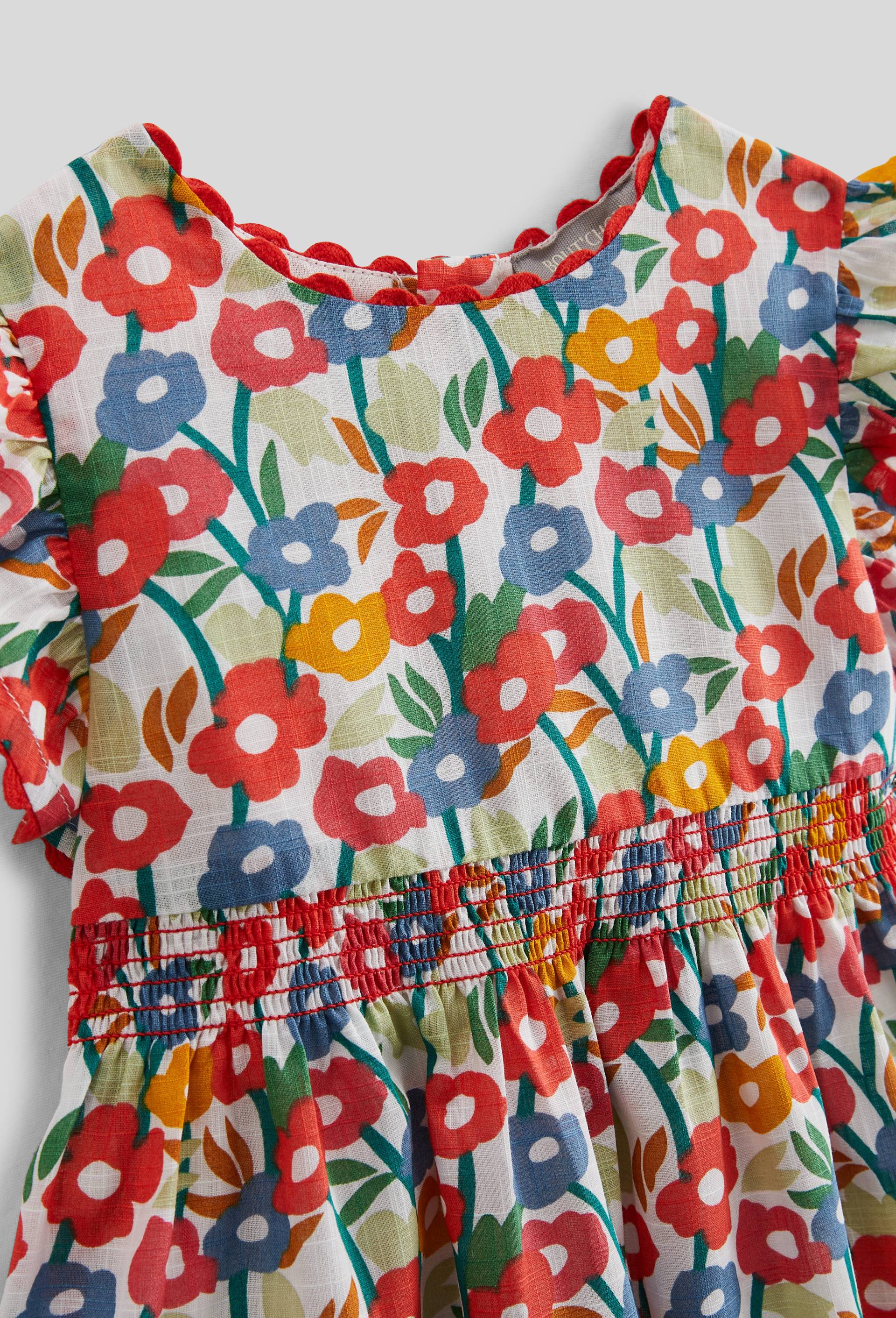 Robe avec bloomer imprimés en coton BIO GOTS, Ecru, large image number 4