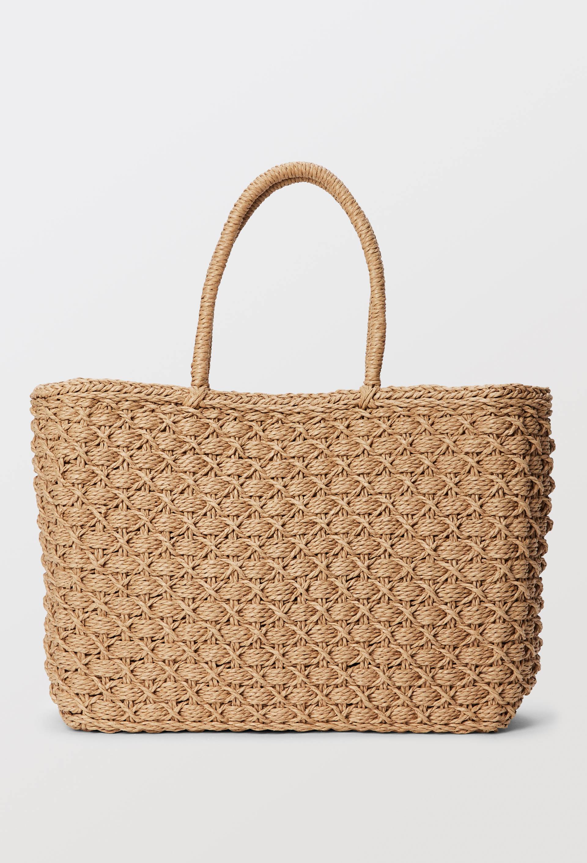 Panier en paille papier, Beige clair, large image number 1