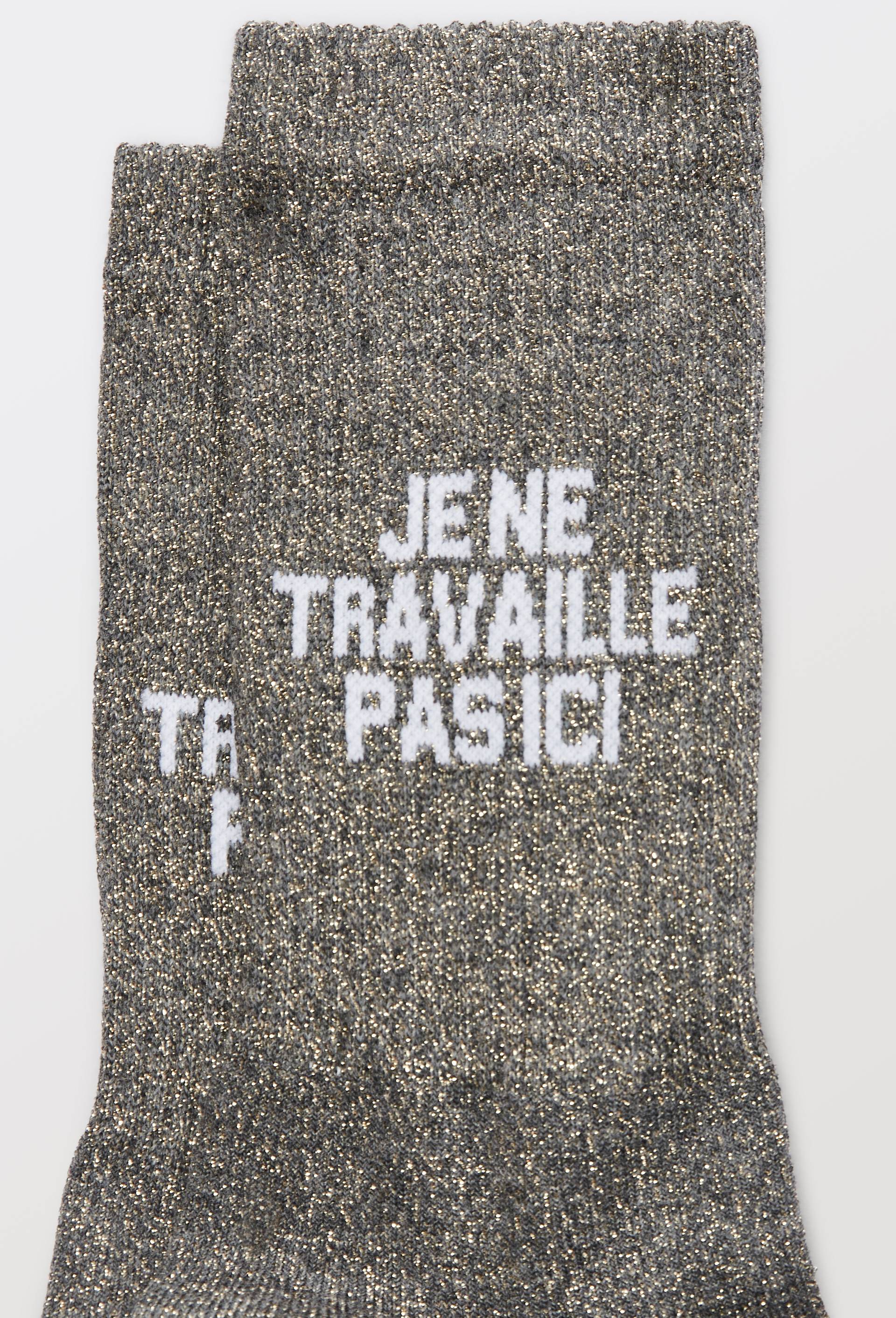 Paire de chaussettes en coton et lurex F&eacute;licie Aussi, Brun, large image number 1