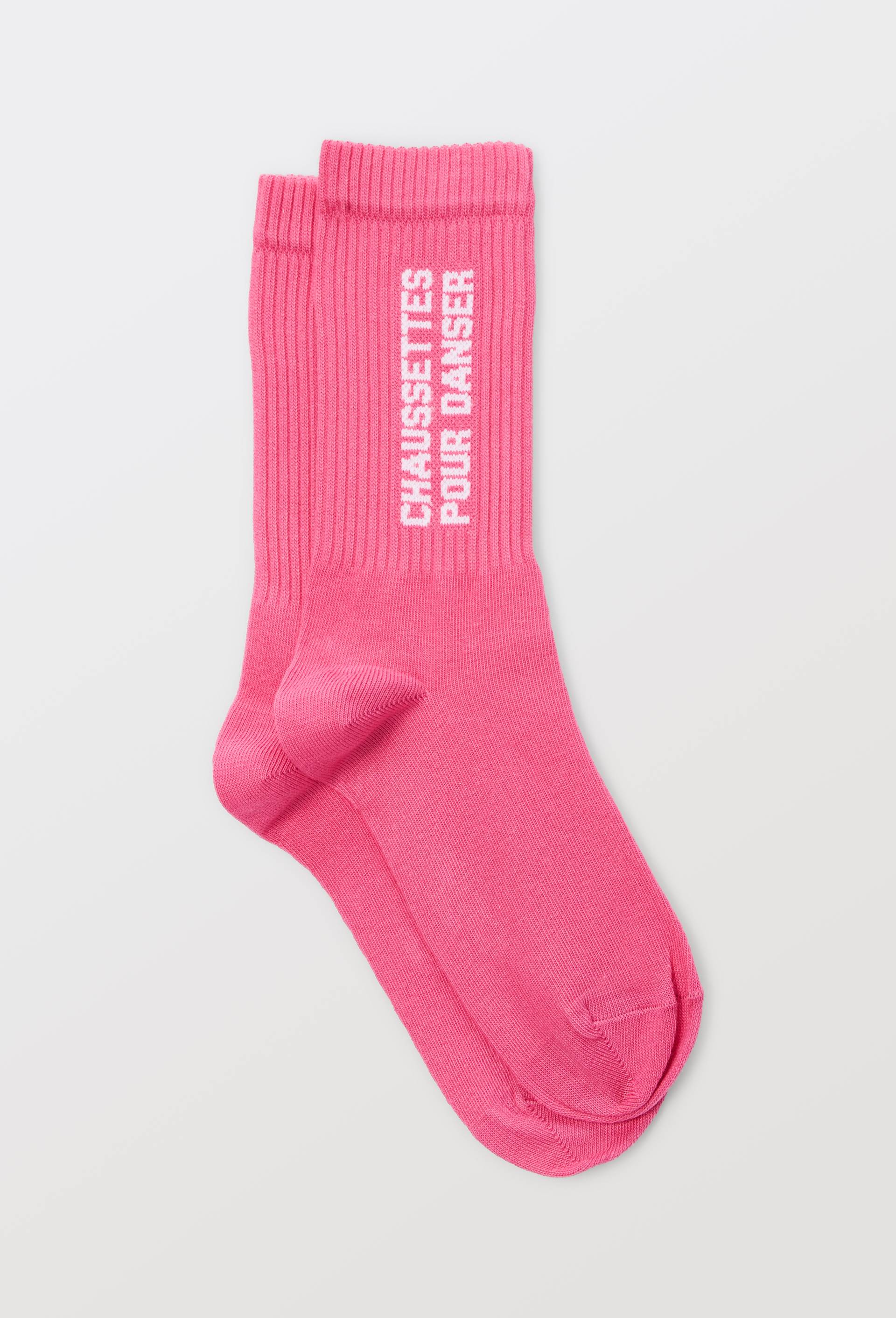 Paire de chaussettes en coton F&eacute;licie Aussi, Rose fonc&eacute;, large image number 0