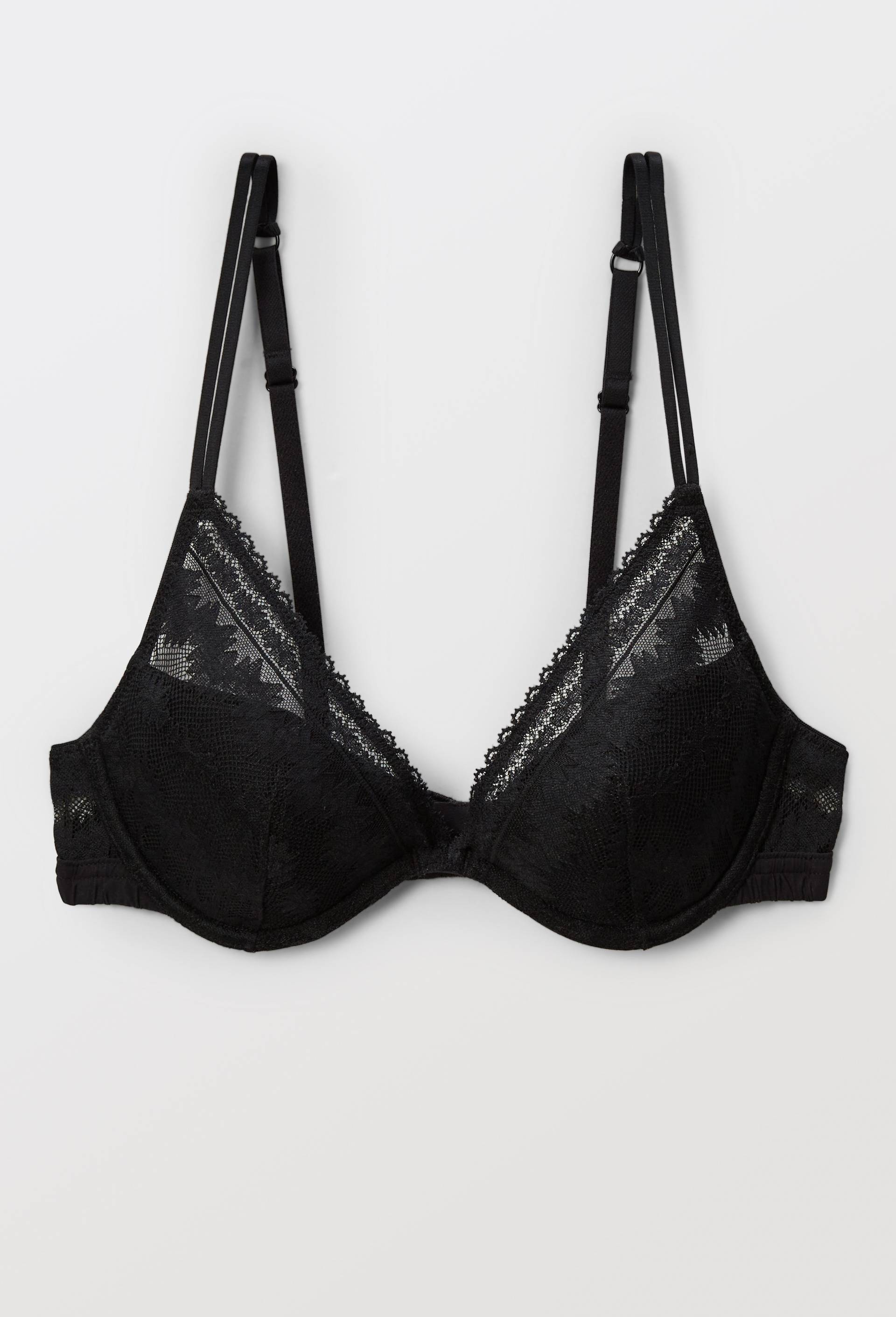Soutien-gorge corbeille padd&eacute; IMANY en dentelle, Noir, large image number 2.0