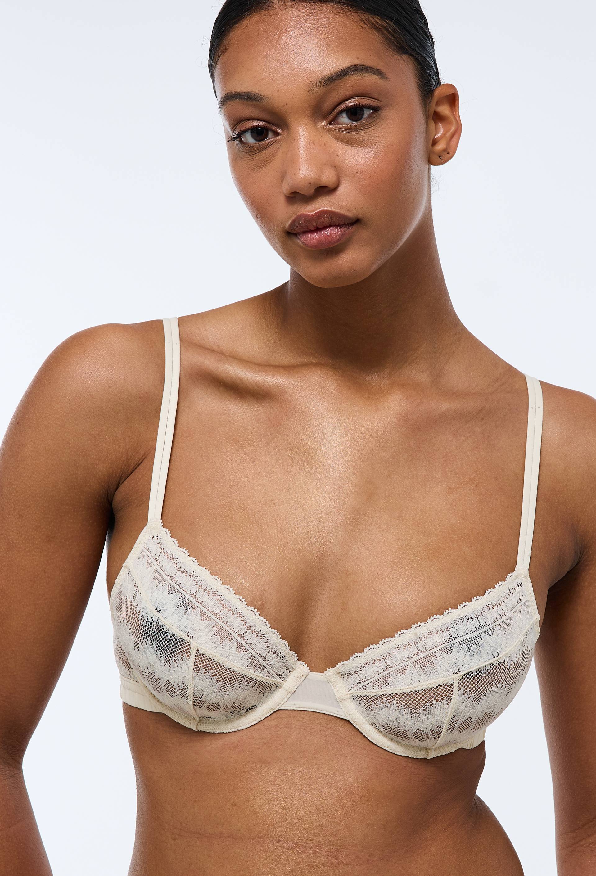 Soutien-gorge corbeille balconnet IMANY en dentelle, Beige clair, large image number 0