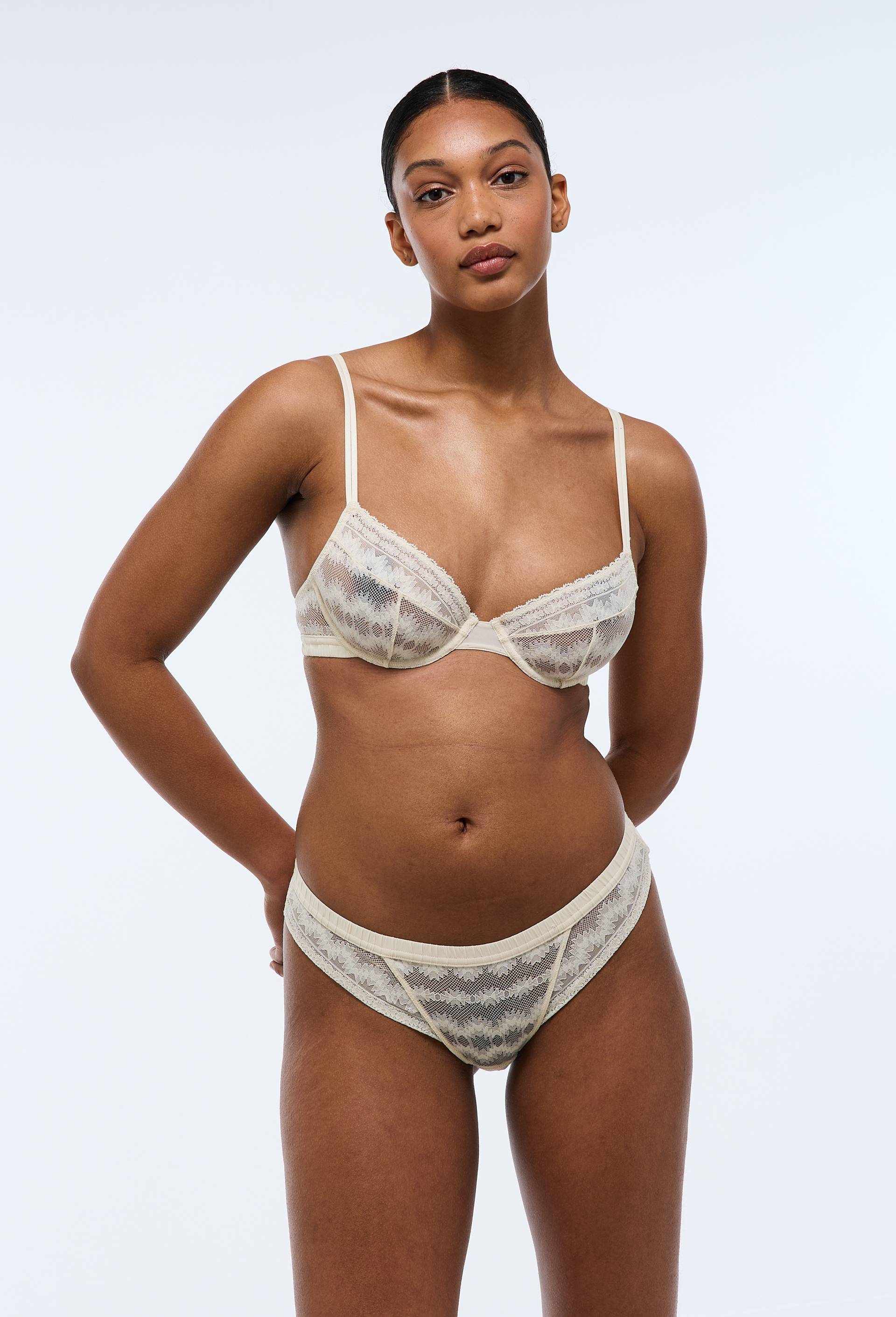 Culotte IMANY en dentelle, Beige clair, large image number 0