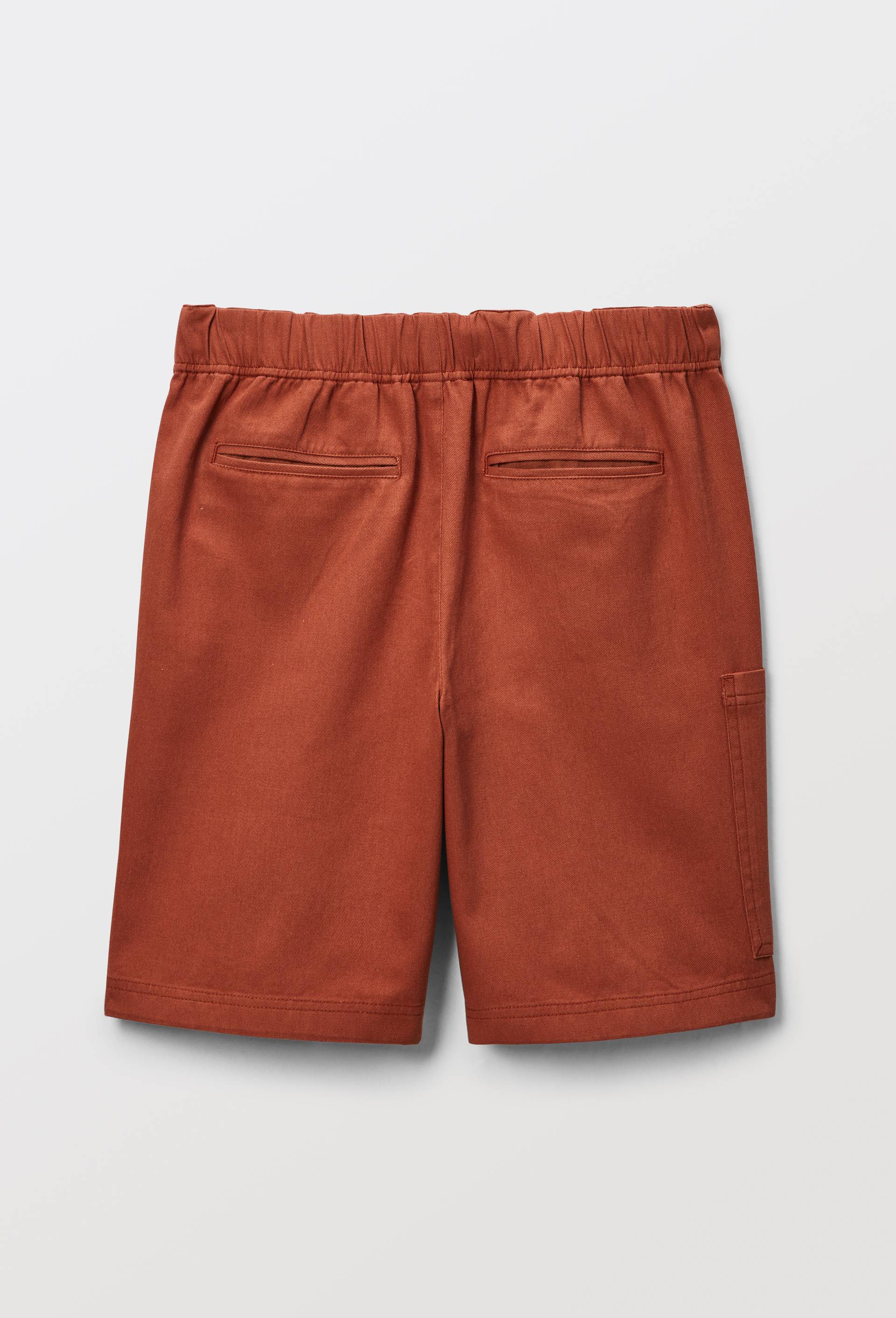 Bermuda cargo uni en twill en coton, Brun clair, large image number 2