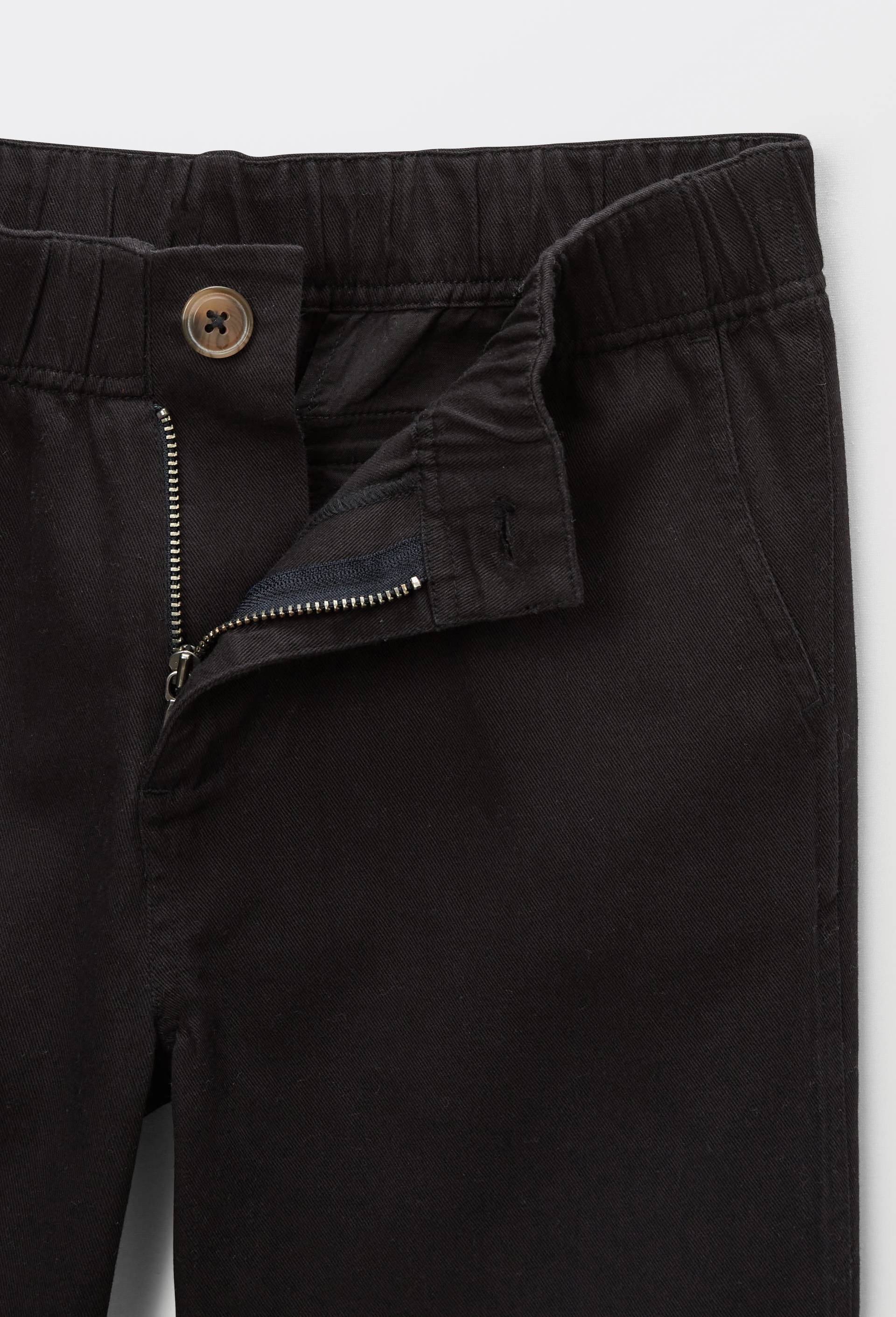 Short cargo uni en twill en coton, Noir, large image number 2