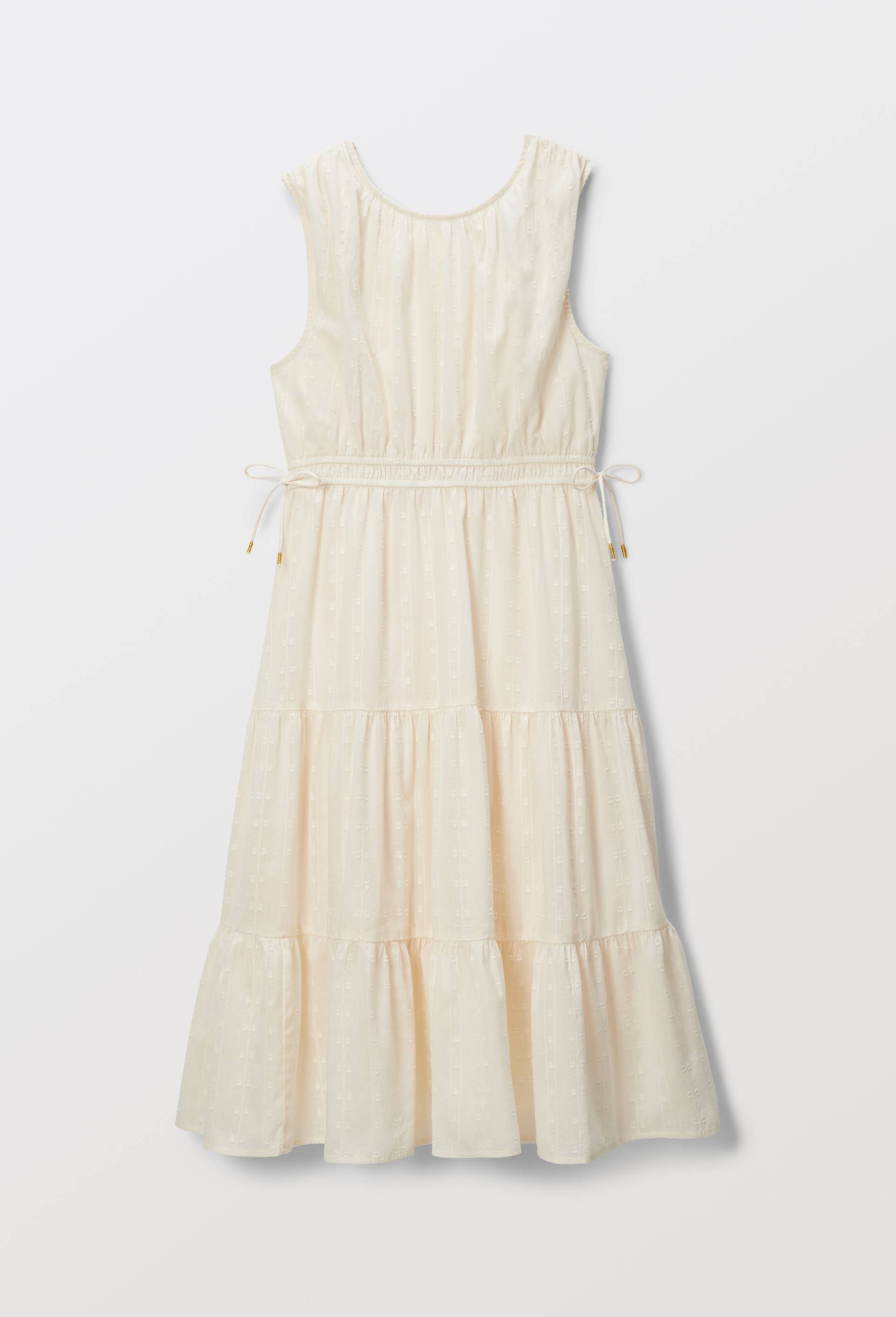 Robe longue unie en coton, Beige clair, large image number 2.0