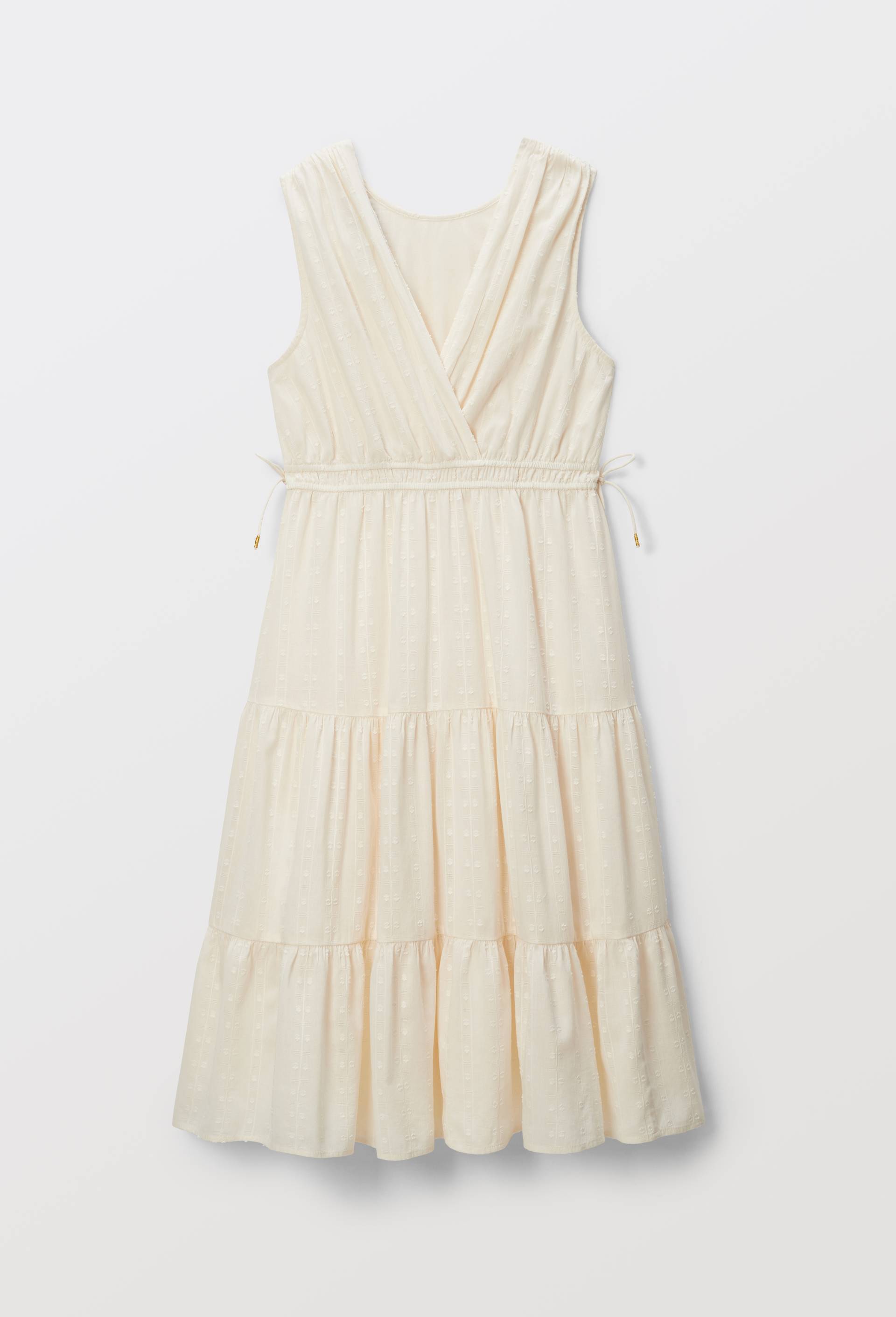 Robe longue unie en coton, Beige clair, large image number 3