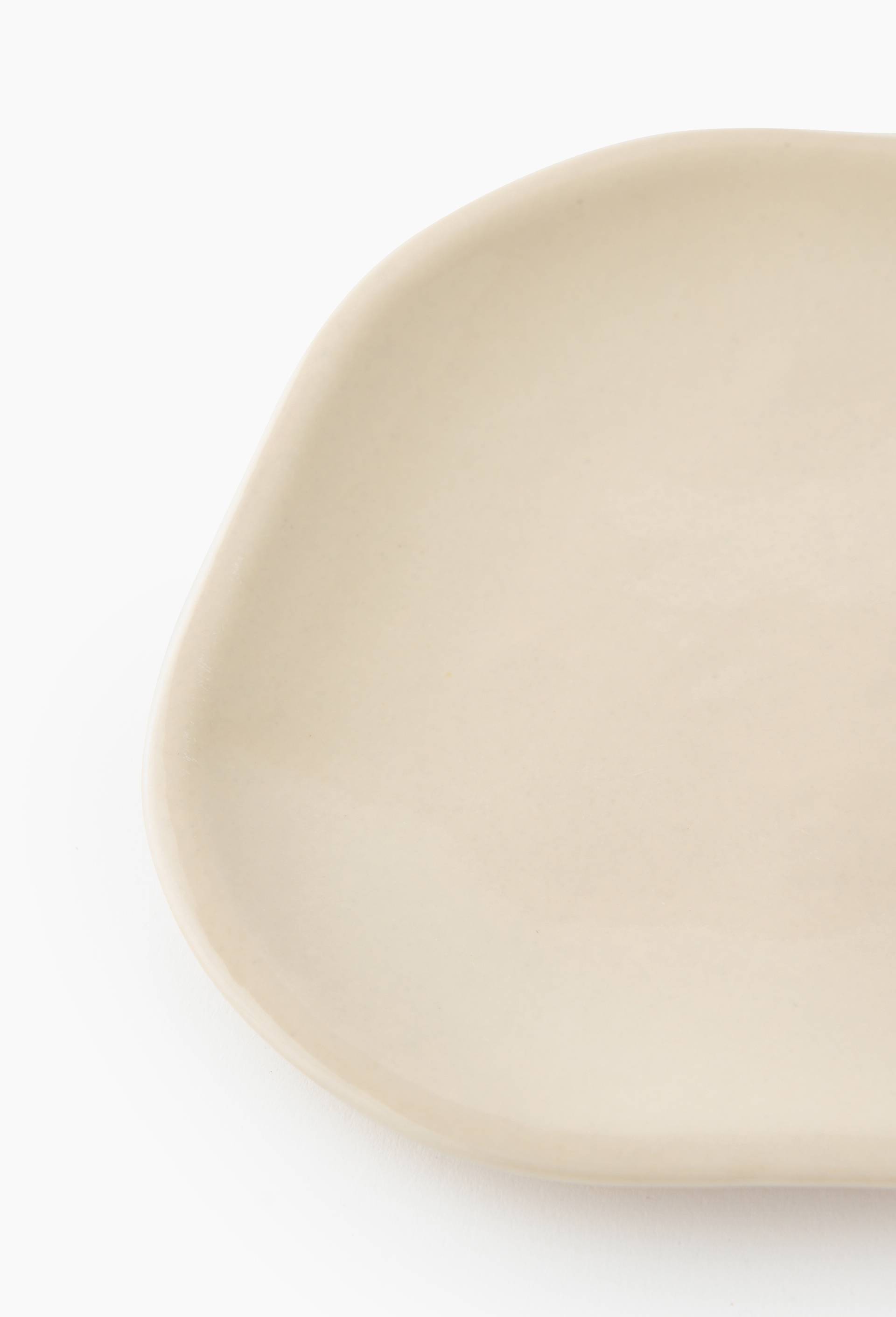 Assiette &agrave; pain finition irr&eacute;guli&egrave;re, 12cm, Ecru, large image number 1