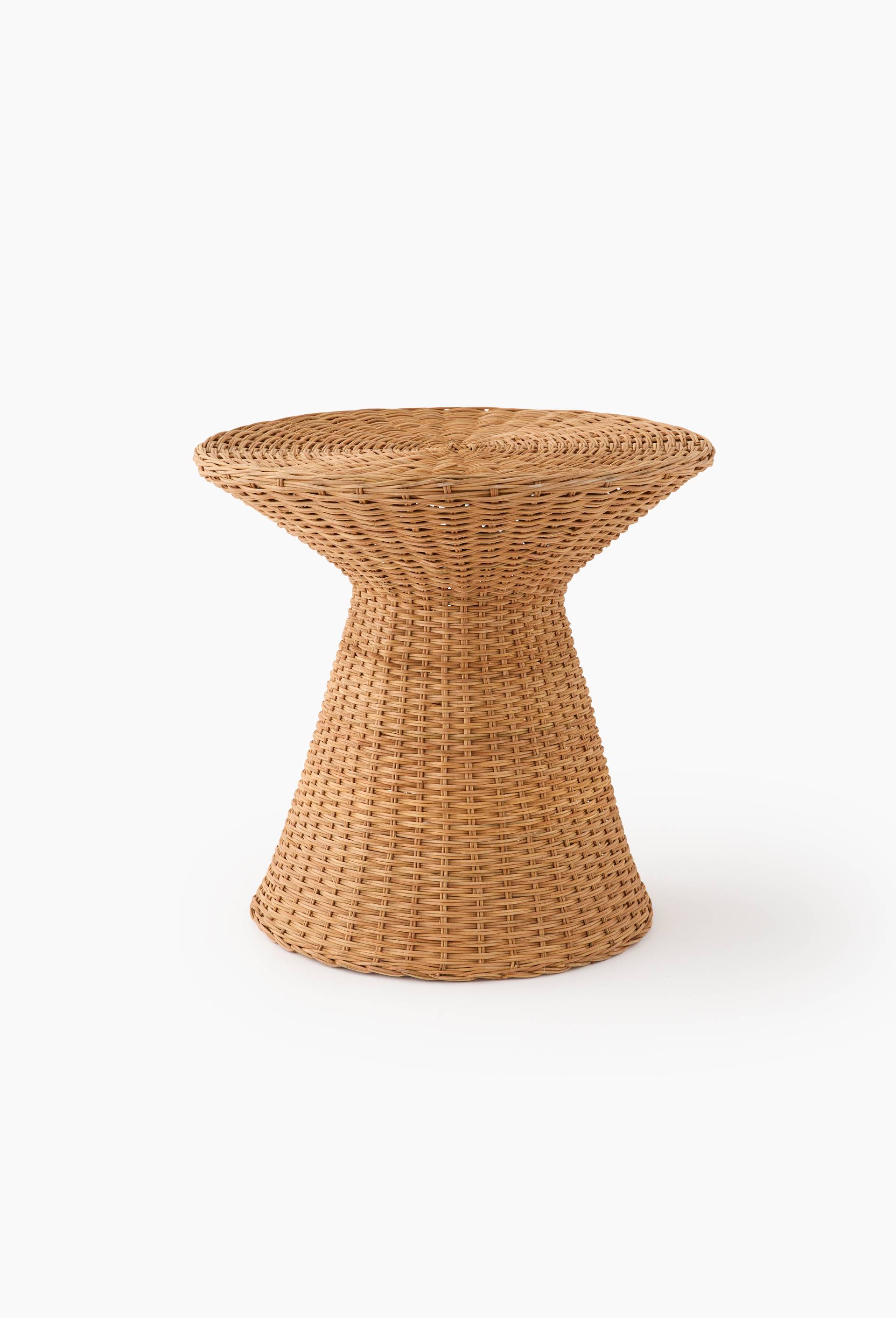 Table d'appoint, H48x50cm, en rotin, Beige clair, large image number 0.0