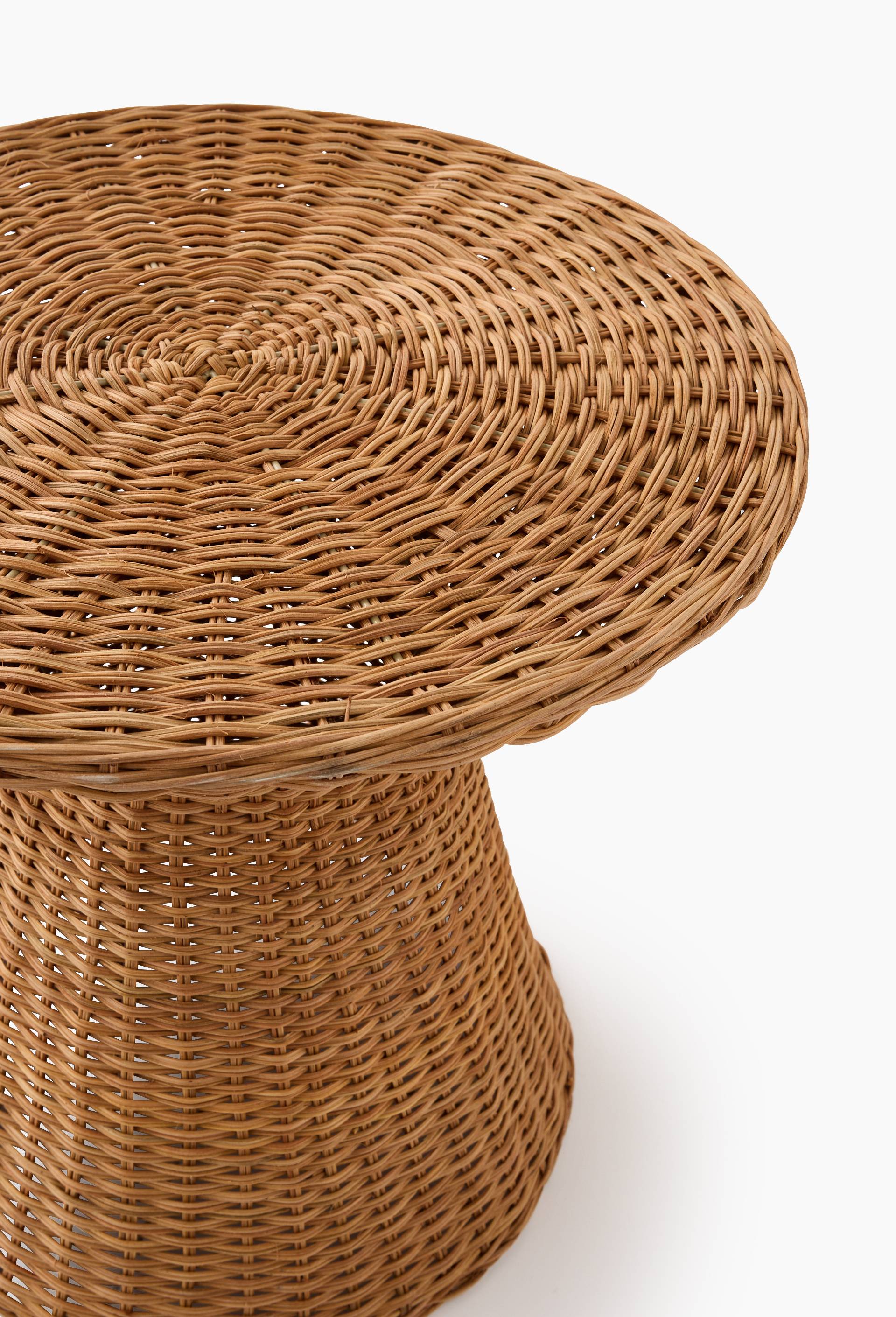 Table d'appoint, H48x50cm, en rotin, Beige clair, large image number 1